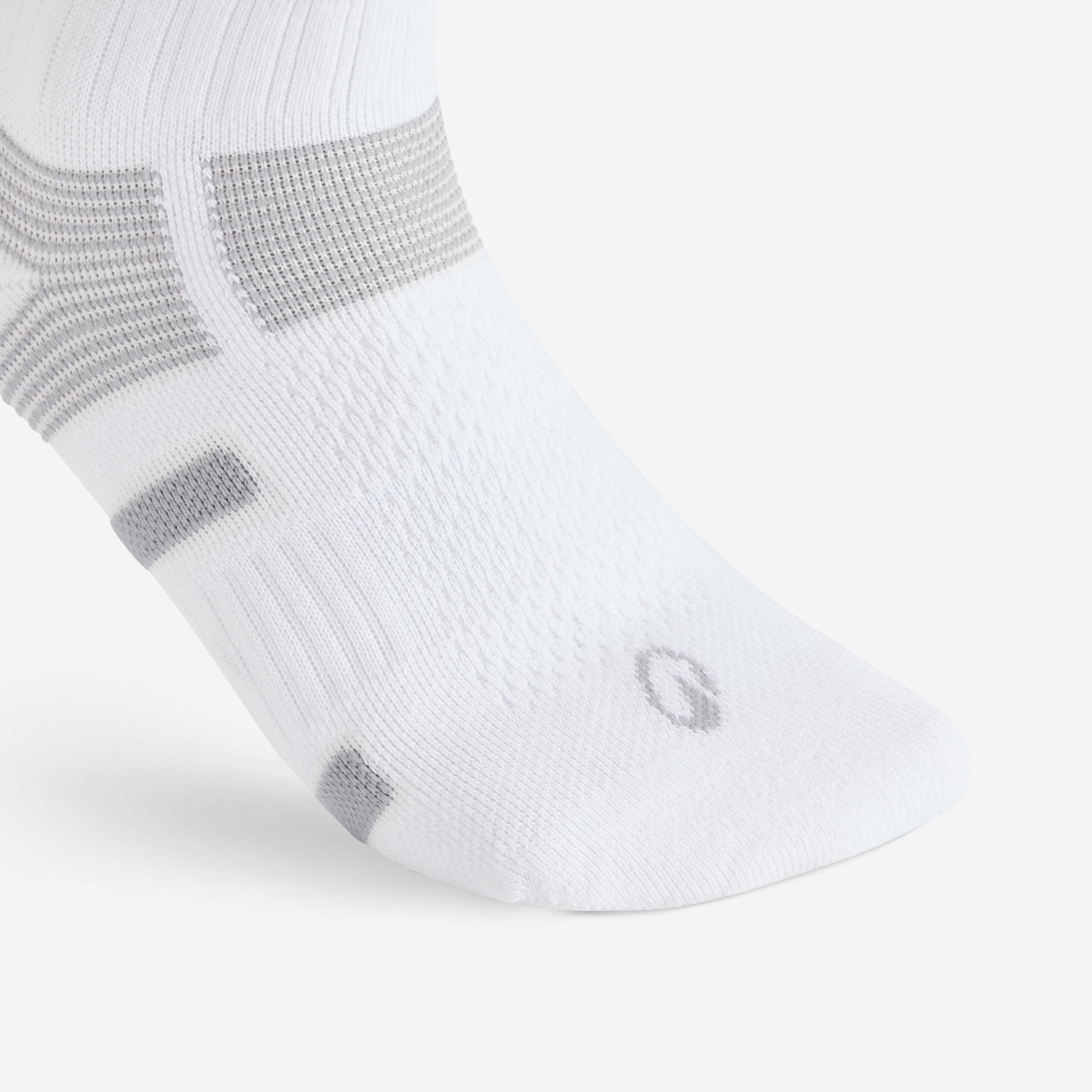 RS 560 Mid Sport Socks Tri-Pack - White/Grey - DECATHLON
