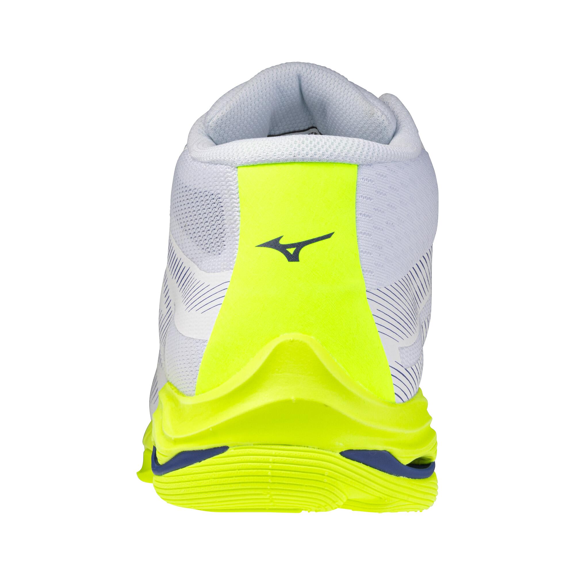 Scarpe pallavolo adulto Mizuno WAVE LIGHTNING PRO MID bianche gialle 6/6