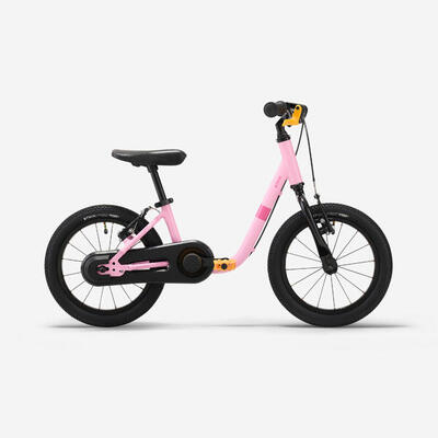 Fiets discover 900 kinderen 3-5 jaar 14 inch 2-in-1 roze