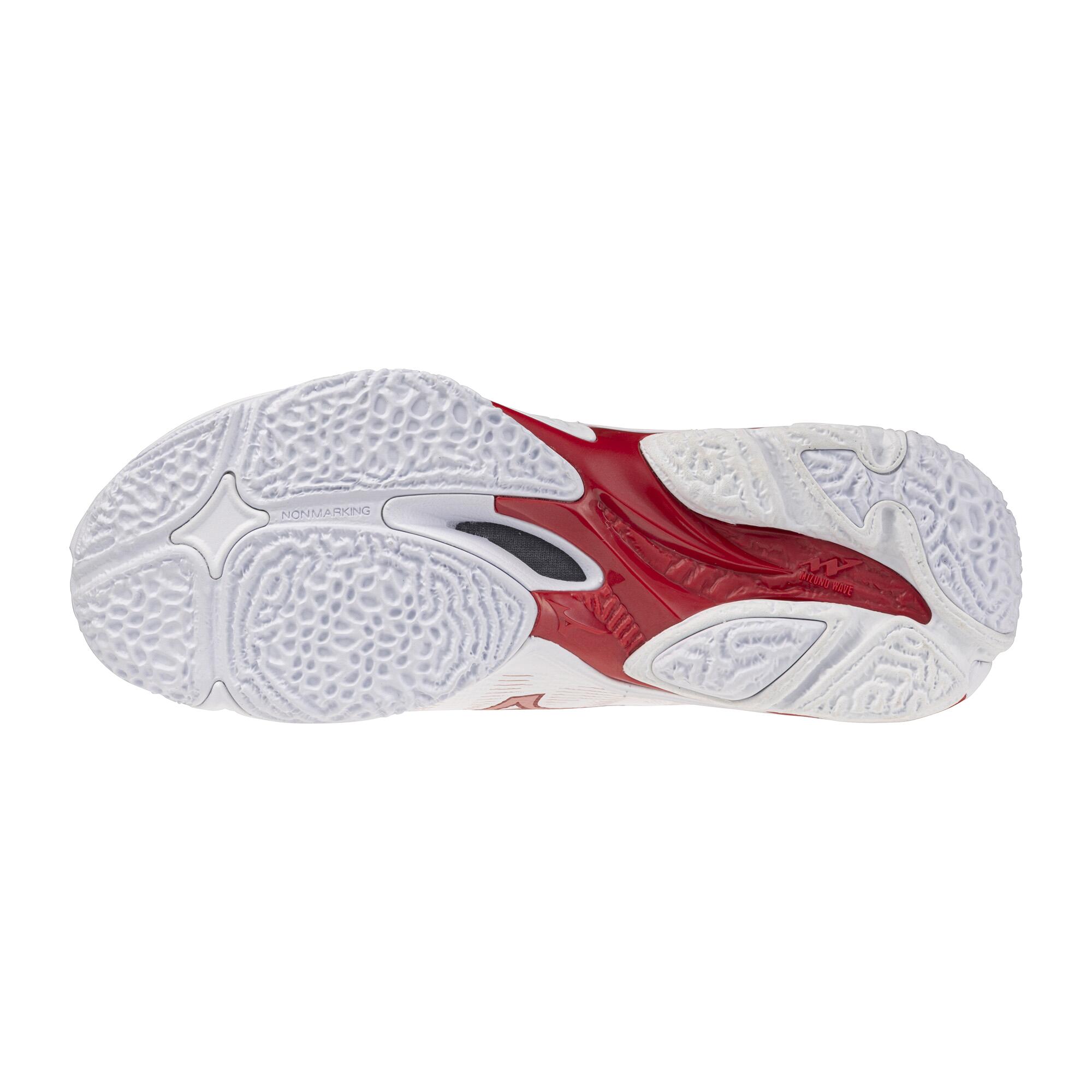 Scarpe pallavolo adulto WAVE LIGHTNING ELITE MID bianche rosse 3/6