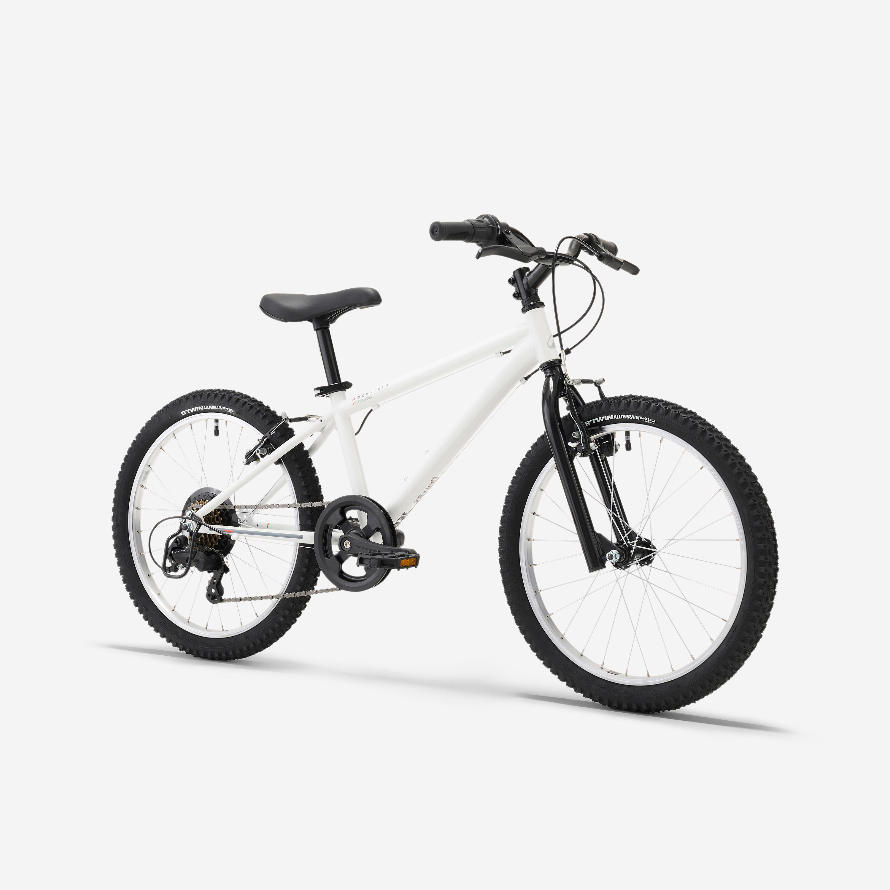 Kinderfahrrad 20 Zoll Rockrider Explore 120 weiss/orange