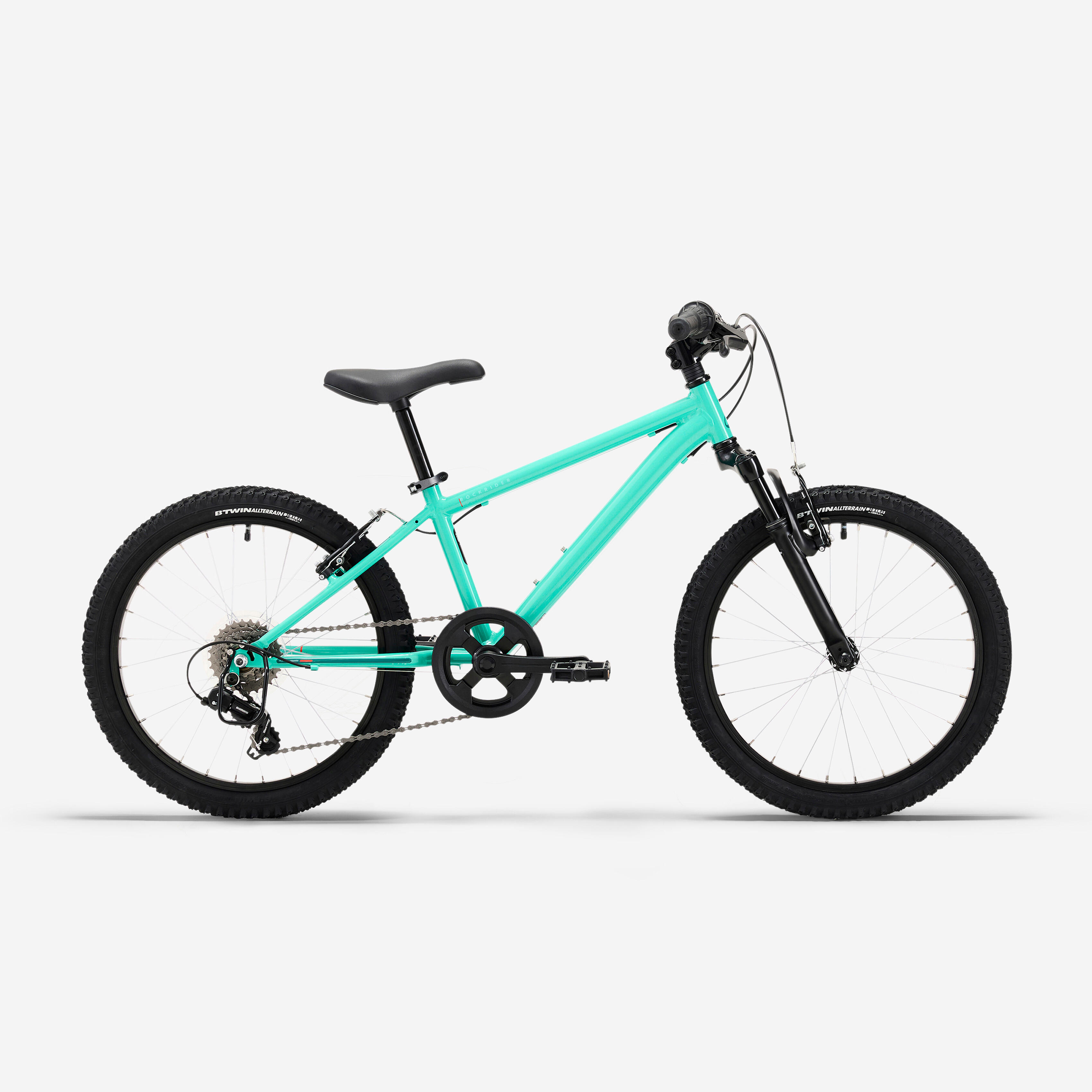 Decathlon UK ROCKRIDER Kids Mountain Bike 20" Expl 500 Ages 6-9 - Green | FREE Click & Collect at Stores and Asda. 365 Days return available.