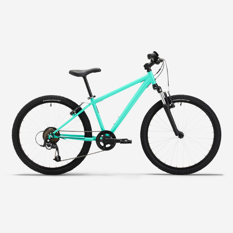 Bicicletă MTB ST 500 24" galben copii 135-150 cm