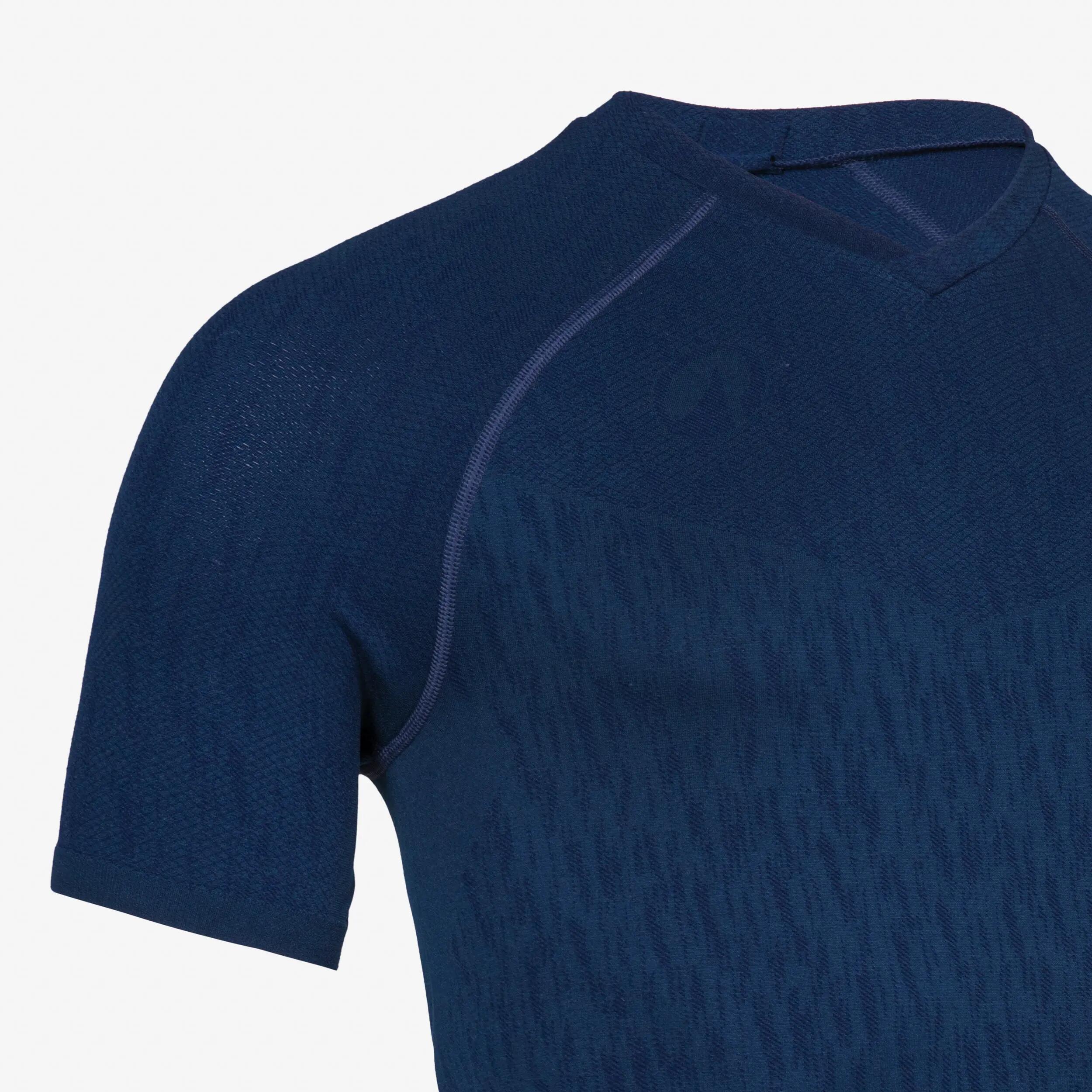Unisex Short-Sleeved Thermal Football Base Layer Top Keepdry - Navy Blue -  3