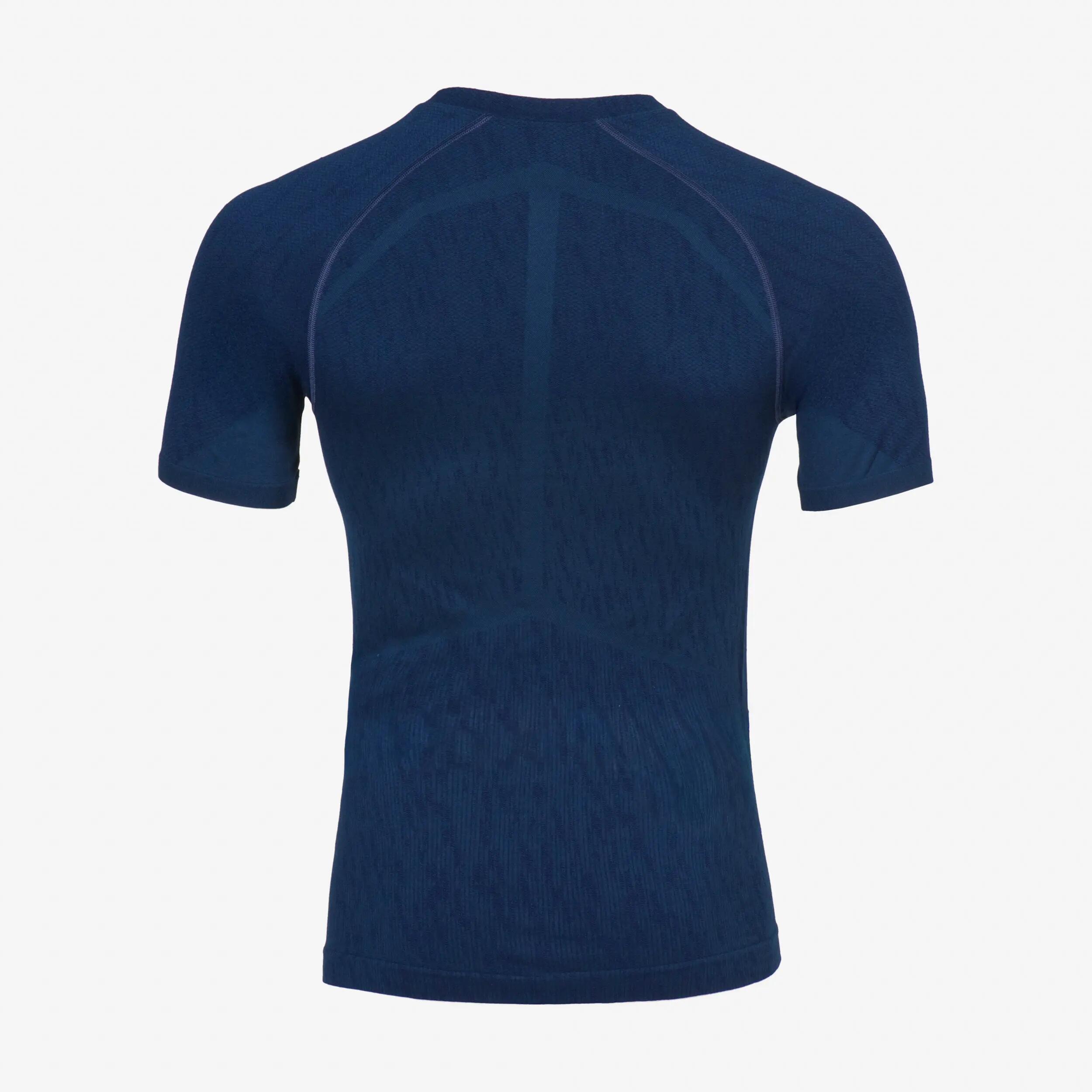 Unisex Short-Sleeved Thermal Football Base Layer Top Keepdry - Navy Blue -  4