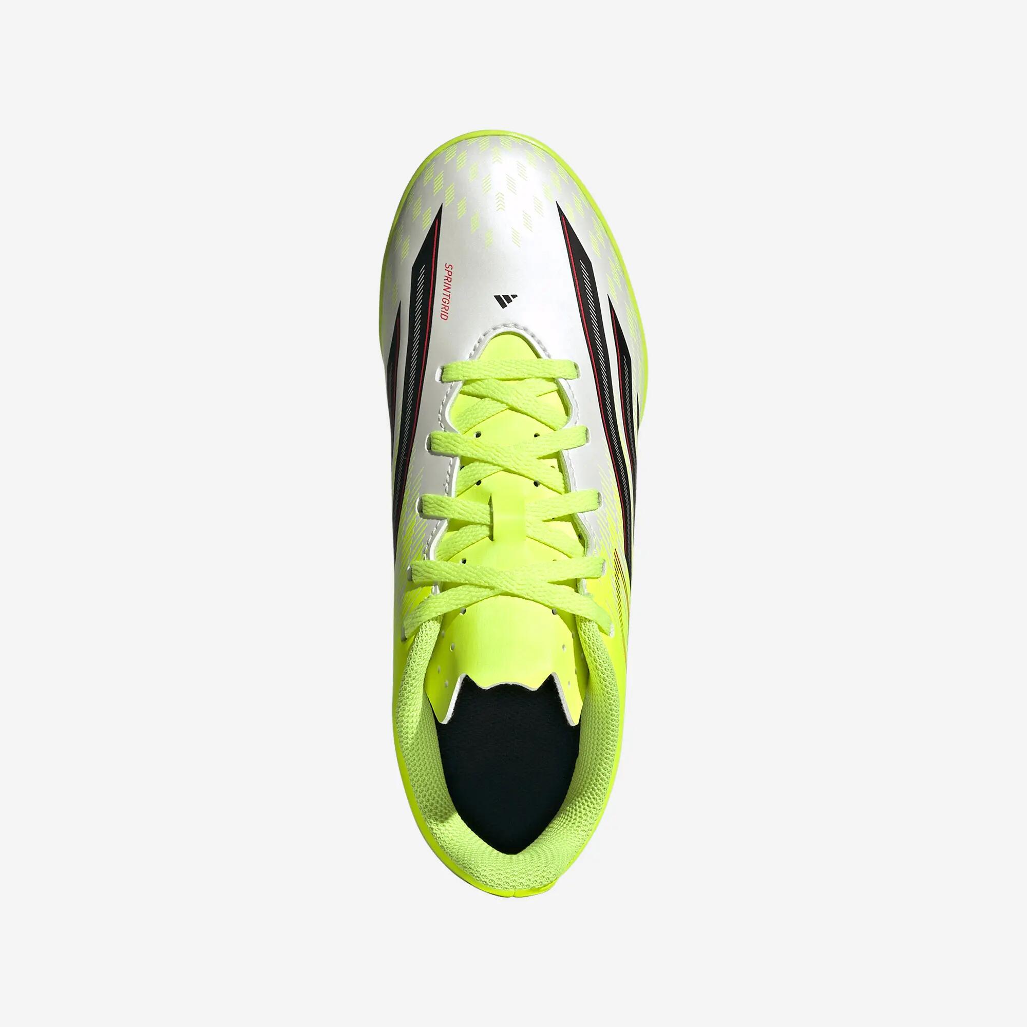 ZAPATILLAS DE FÚTBOL F50 TURF NIÑO BLANCO/AMARILLO 5/8