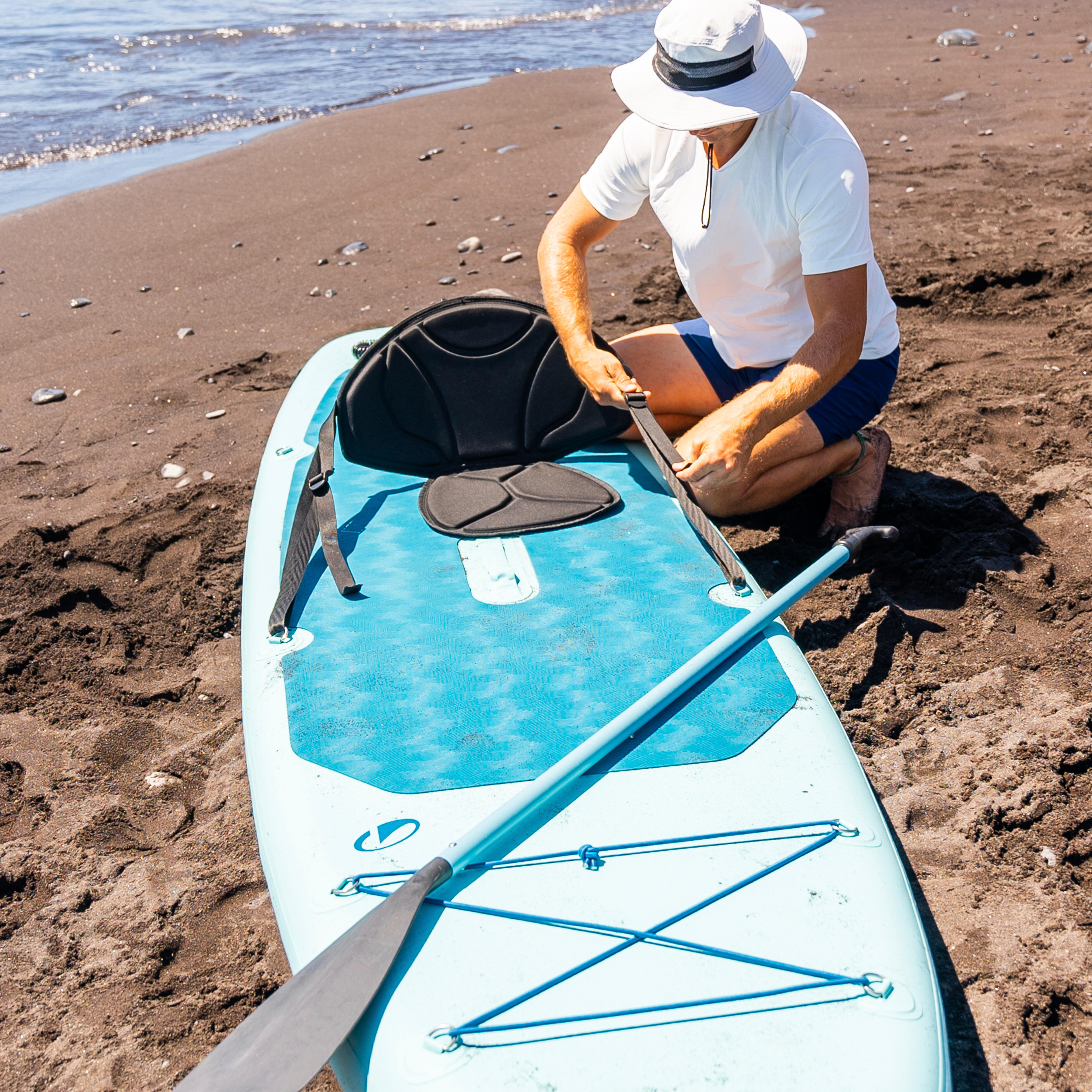 Siège de planche à pagaie double accroches - noir - DECATHLON