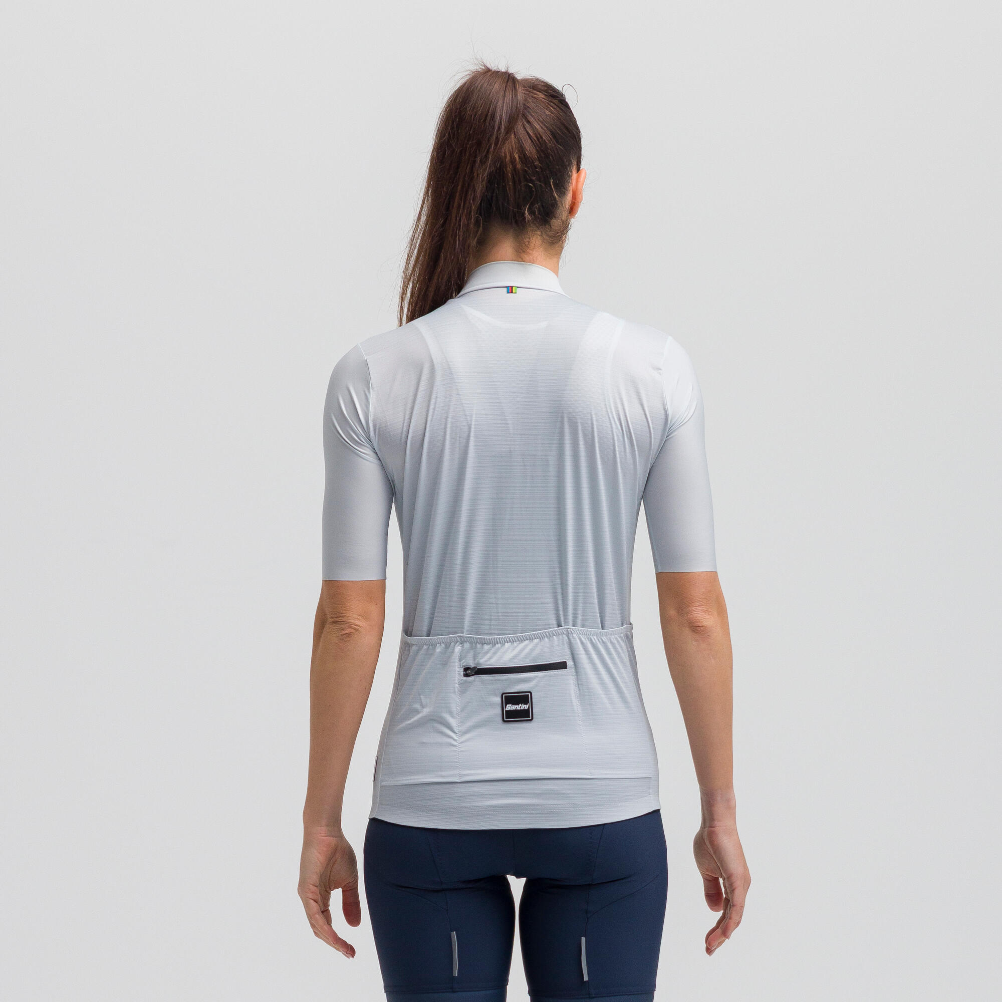 Maglia manica corta Ciclismo Unisex Santini grigio UCI Rainbow 3/12