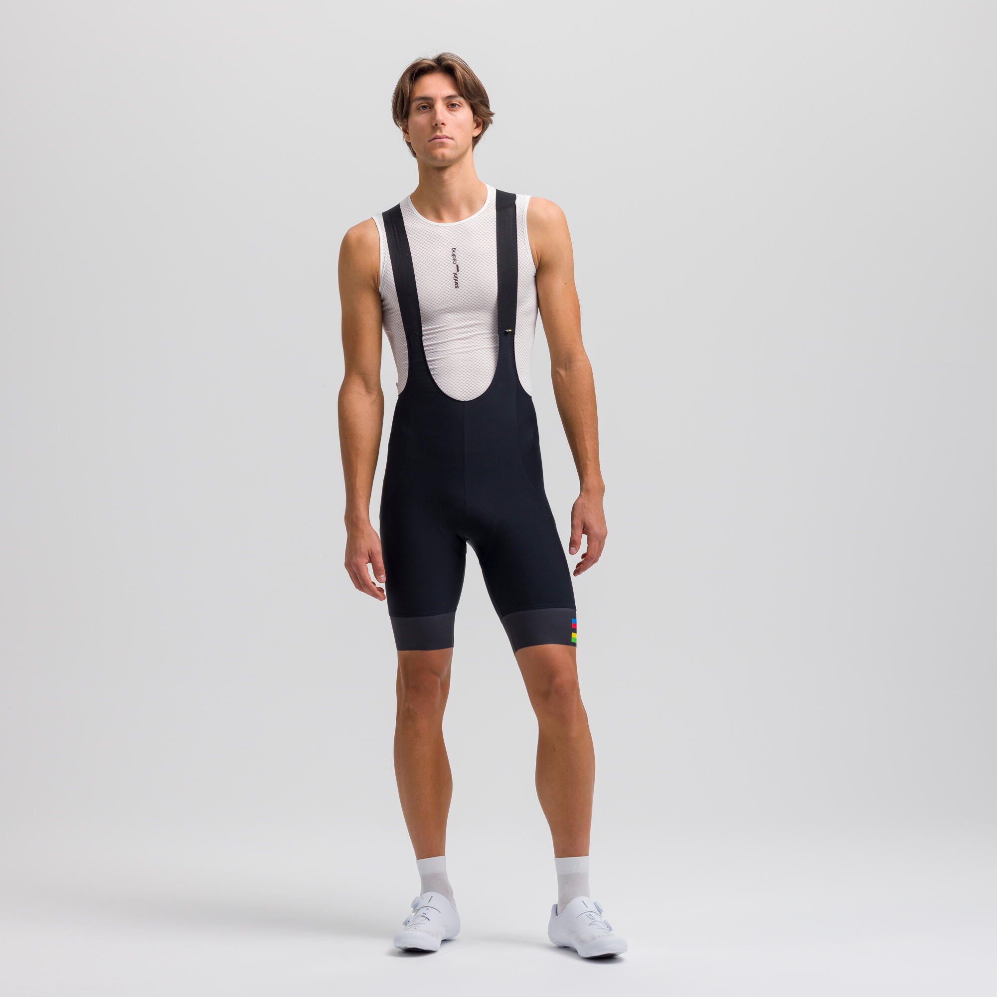 Salopette pantaloncini ciclismo uomo Santini UCI Rainbow World Champion 2/9