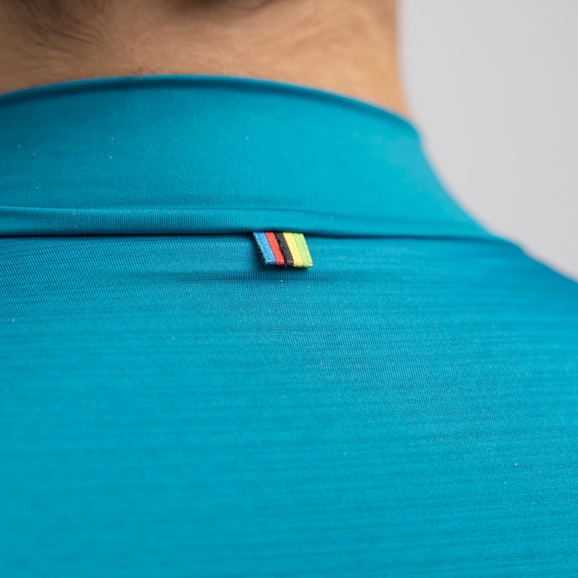 Maglia manica corta Ciclismo Uomo Santini Verde UCI Rainbow 6/9