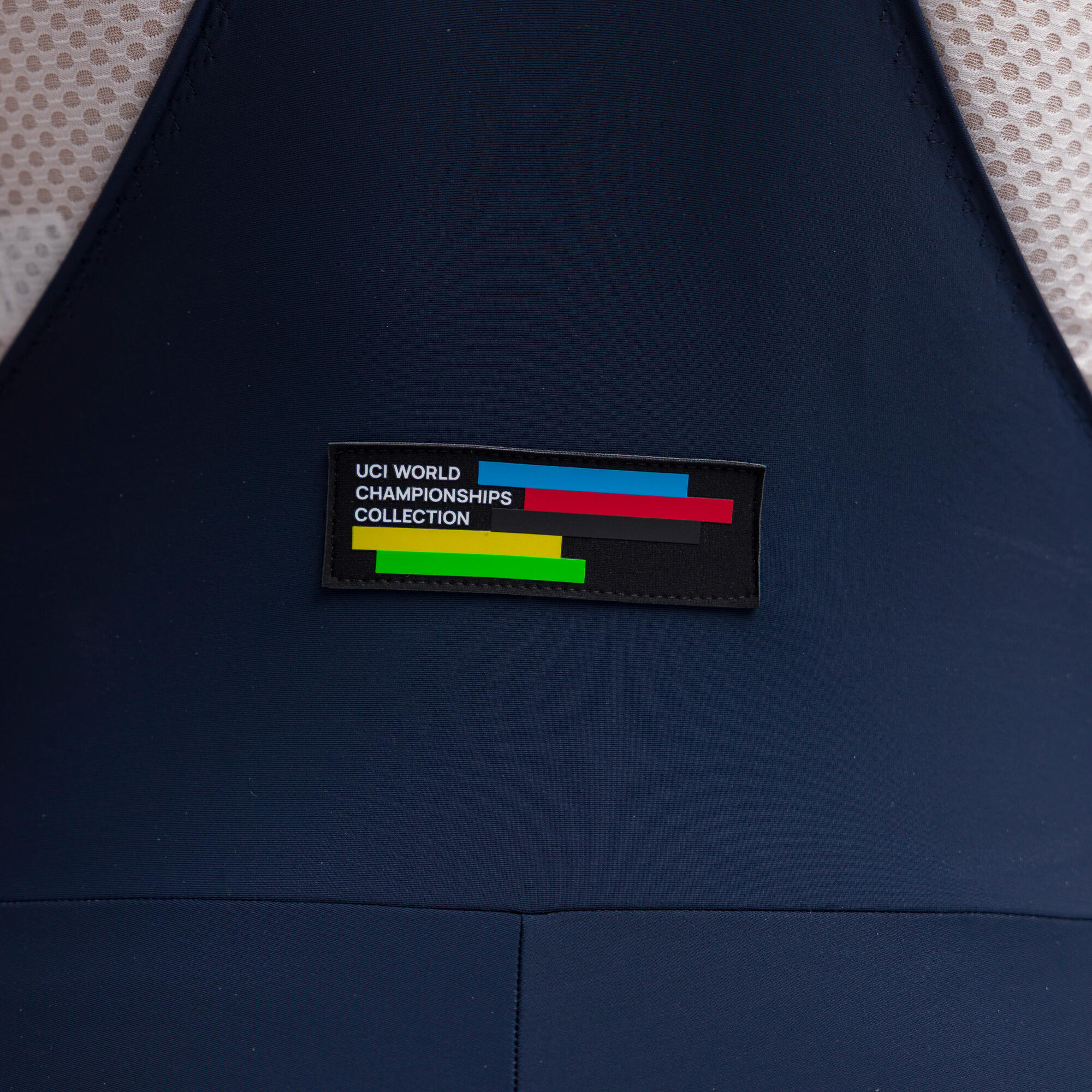Salopette pantaloncini ciclismo uomo Santini UCI Rainbow World Champion blu 11/11