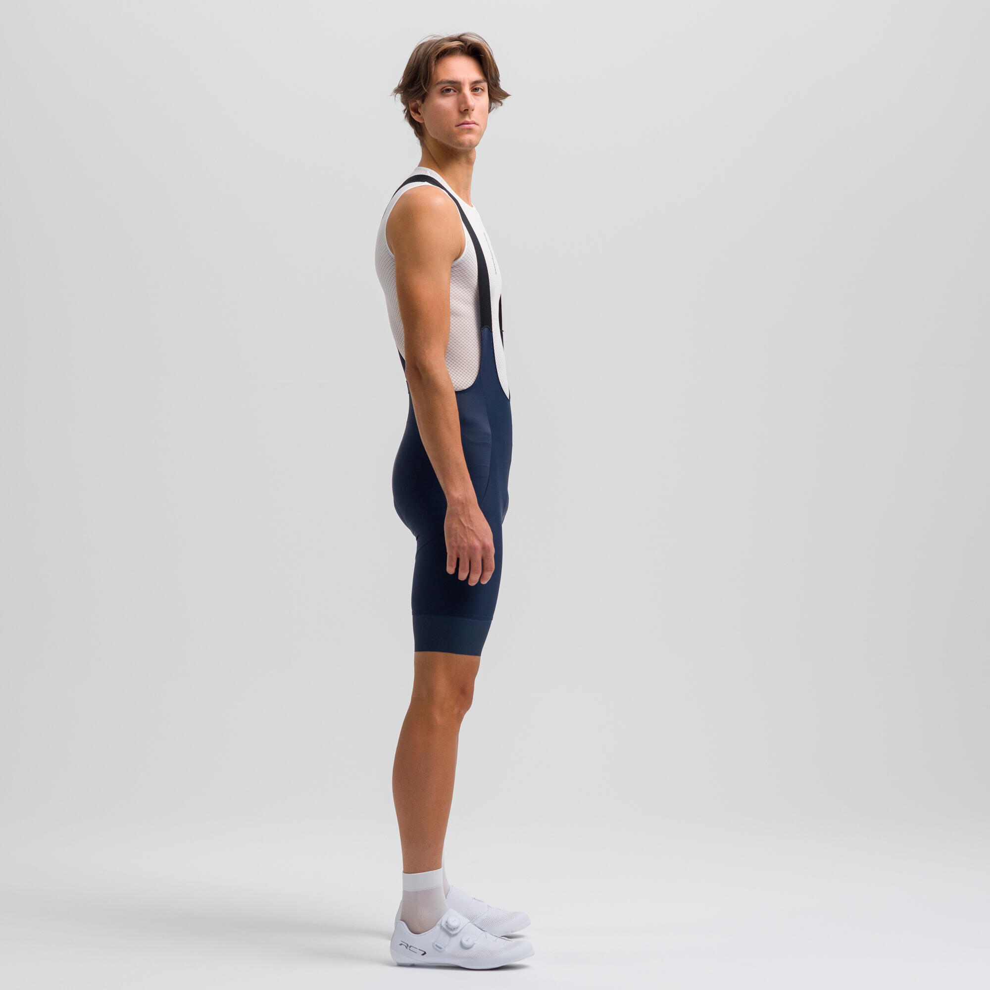 Salopette pantaloncini ciclismo uomo Santini UCI Rainbow World Champion blu 5/11