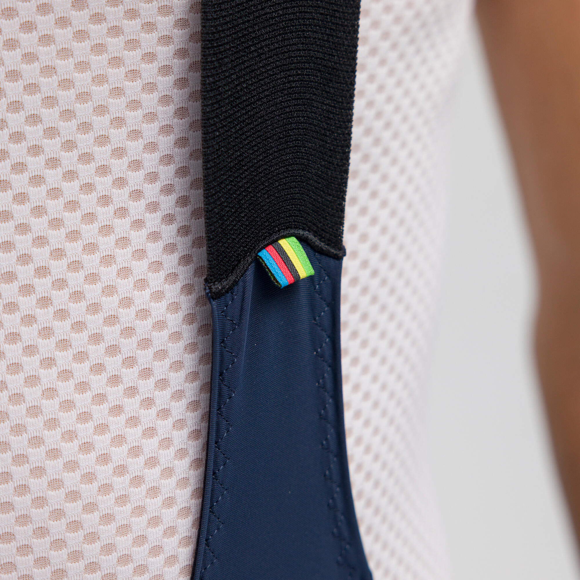 Salopette pantaloncini ciclismo uomo Santini UCI Rainbow World Champion blu 8/11