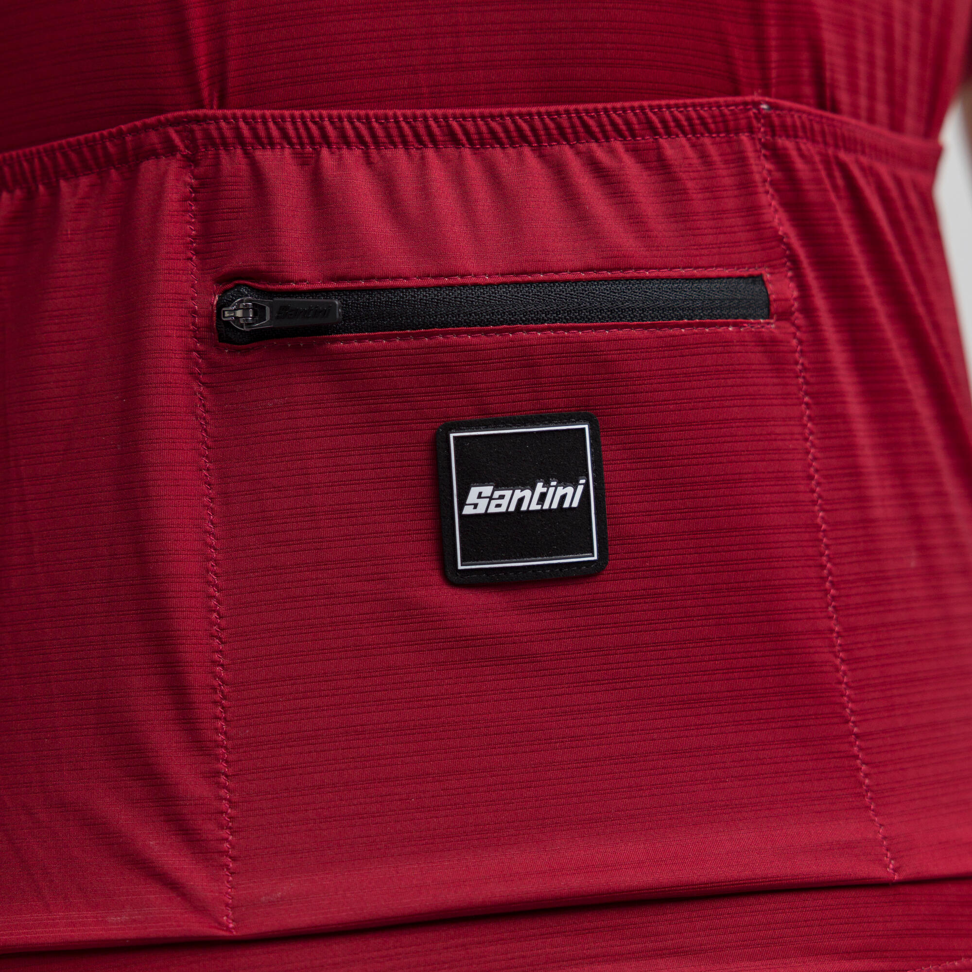 Maglia manica corta Ciclismo Uomo Santini rosso mattone UCI Rainbow 9/11