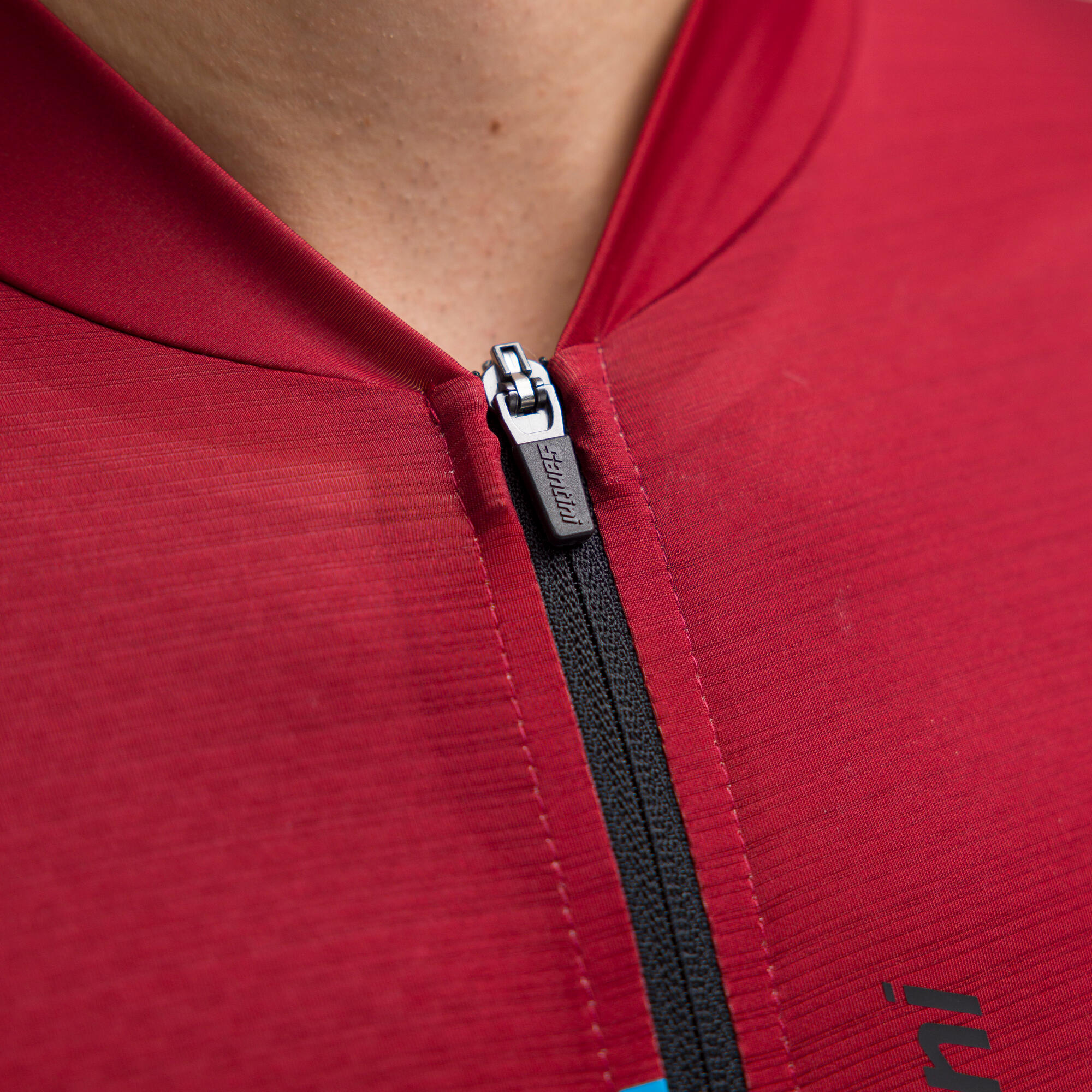 Maglia manica corta Ciclismo Uomo Santini rosso mattone UCI Rainbow 6/11