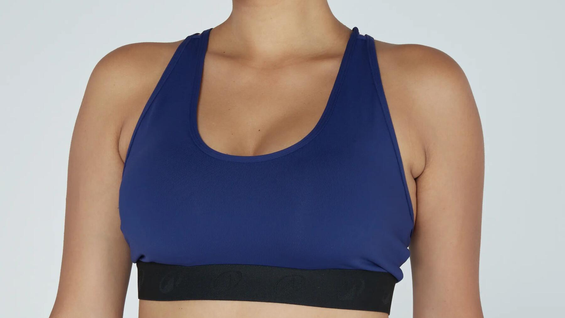 Top Feminino de Treino Iconic Azul Domyos