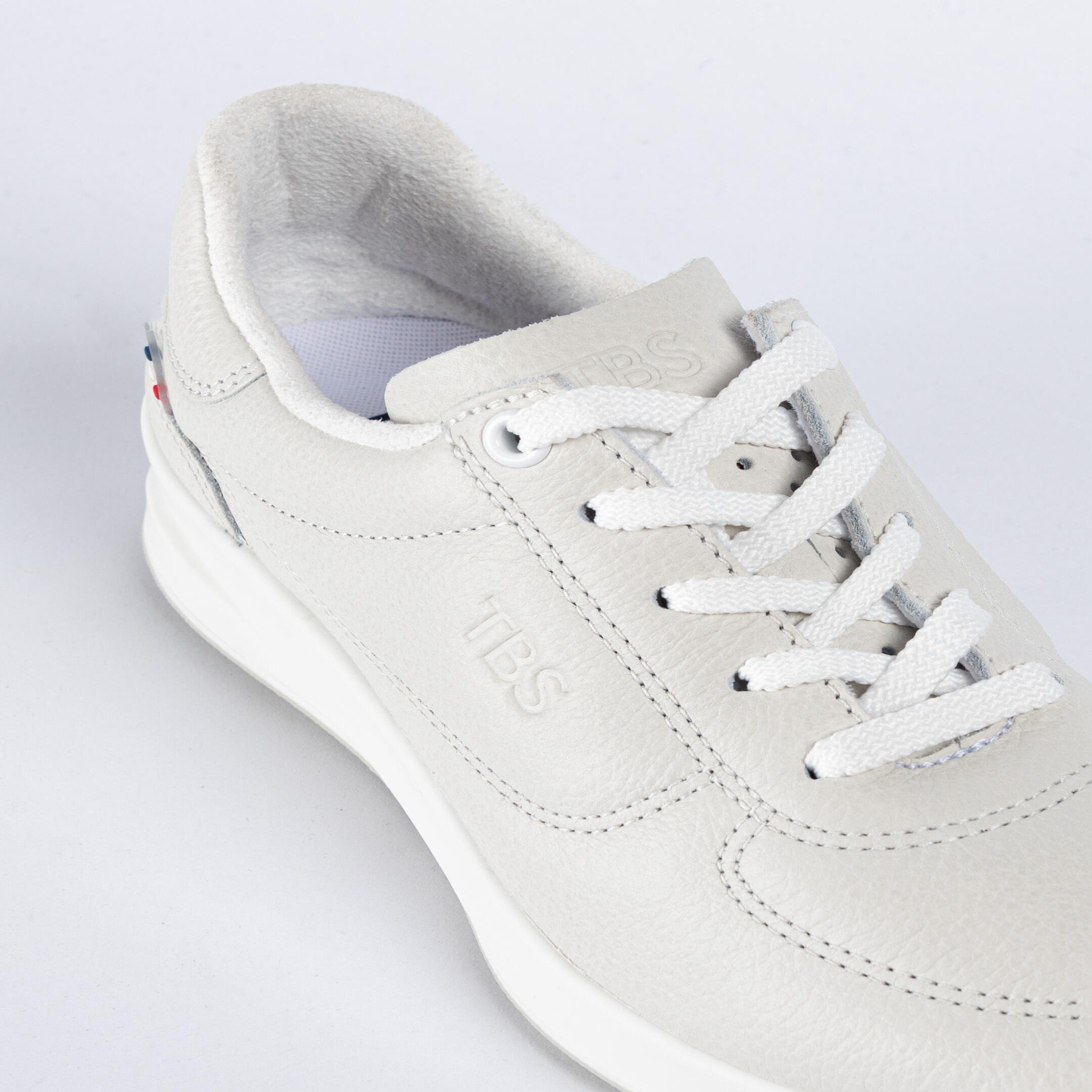 Chaussure marche quotidienne TBS BRANNATH cuir femme blanc 3/3