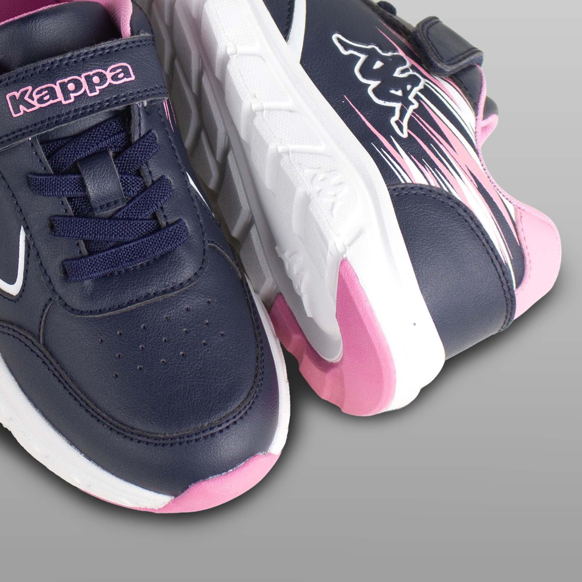 Chaussures Gekko enfant, bleu et rose 3/4