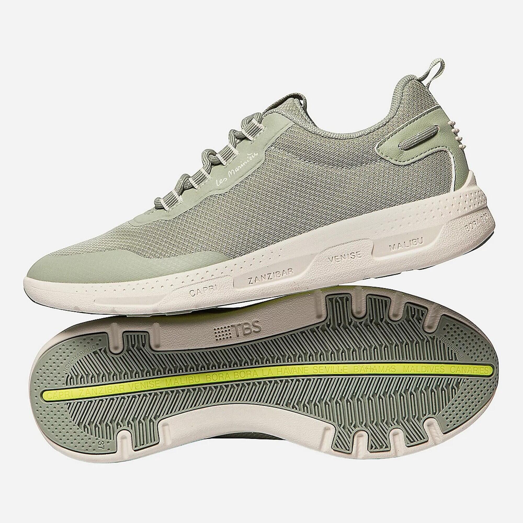 basket marche sportswear, TBS JAZZEVO femme Verte 4/4