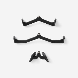 Set of 3 Weight Training Pulldown Bars, Pro Range