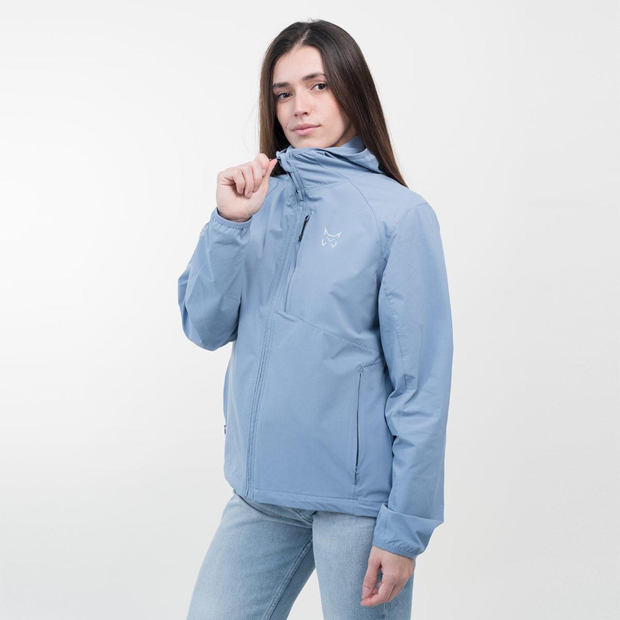 Jaqueta lleugera de trekking amb caputxa dona TIKAL W BLAU - CD 4/5