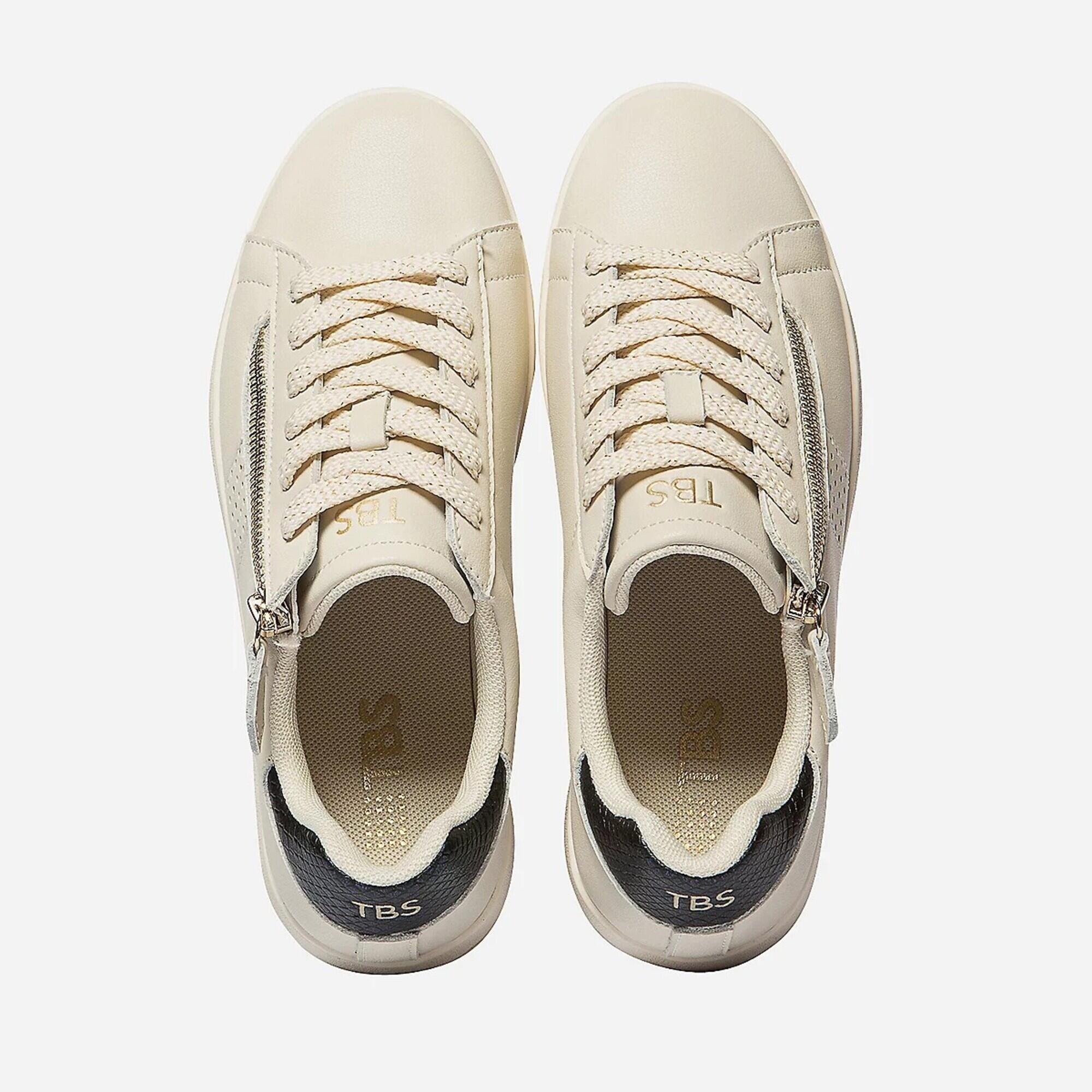 Basket marche femme, TBS LORAZIP beige 3/4