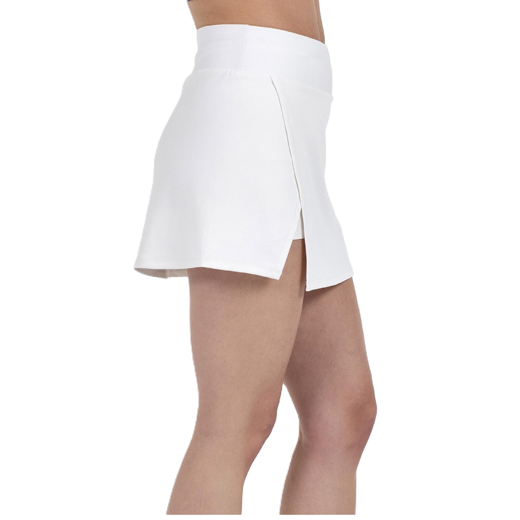 Falda de pádel BULLPADEL Parele Mujer. Blanco. 2/3