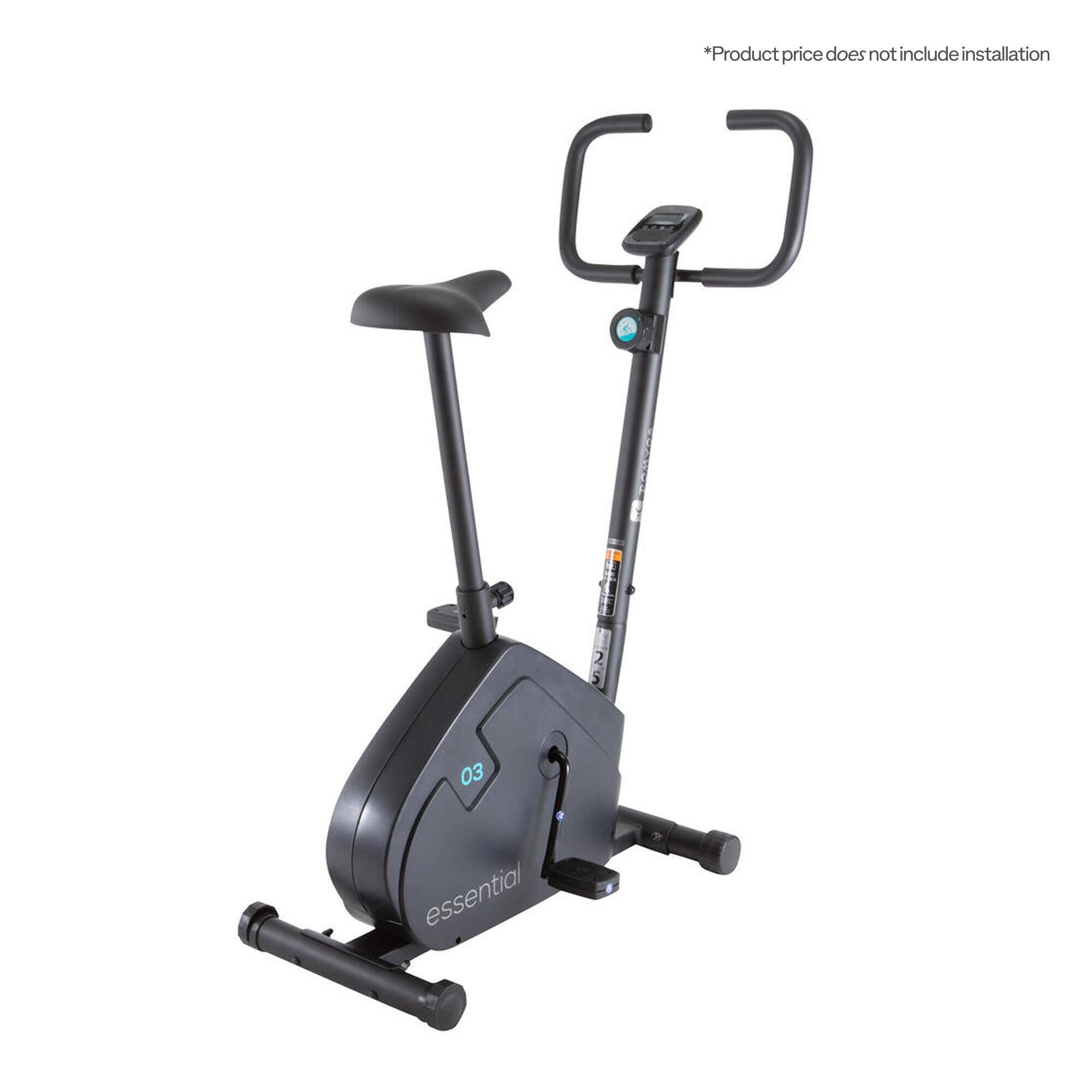 Exercise Bike with 3kg Flywheel,7 Resistance Levels, Supports upto 110Kg - Black