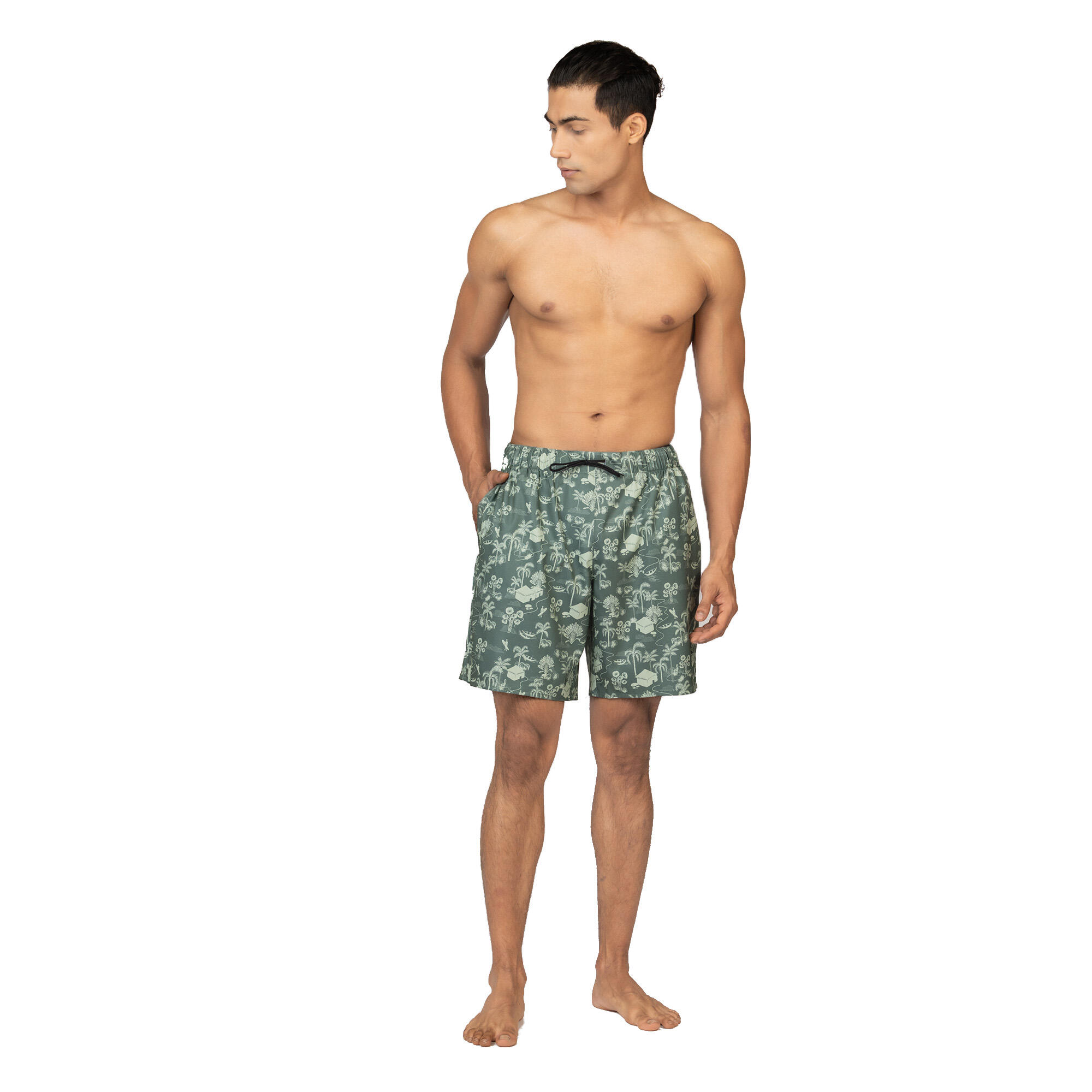 Men’s Swim Shorts mid-length swim shorts 18”-image-29