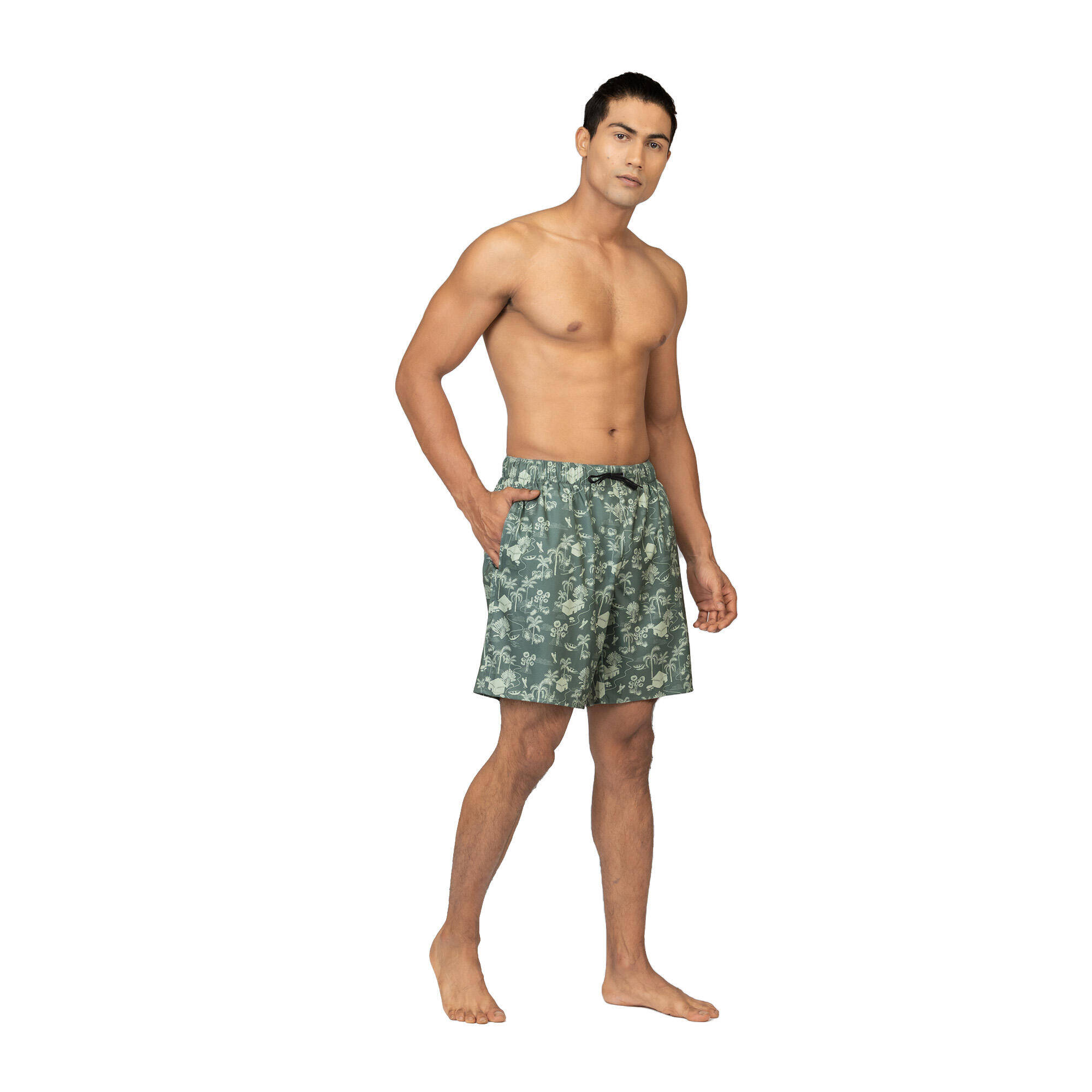 Men’s Swim Shorts mid-length swim shorts 18” -  3