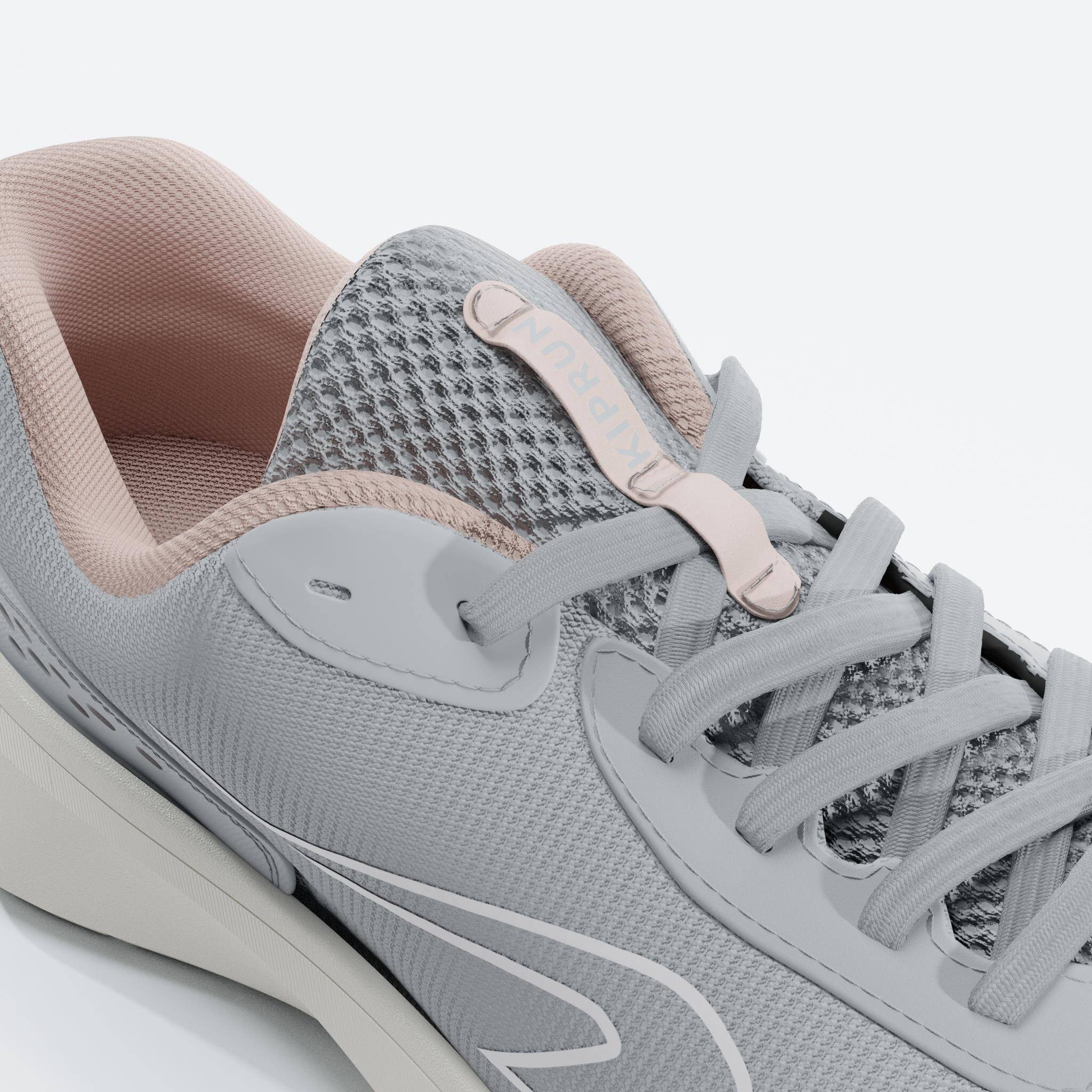 Women Running Shoes Lightweight, Cushioned, Upto 10km/week, Jogflow 100.1 - Grey -  5