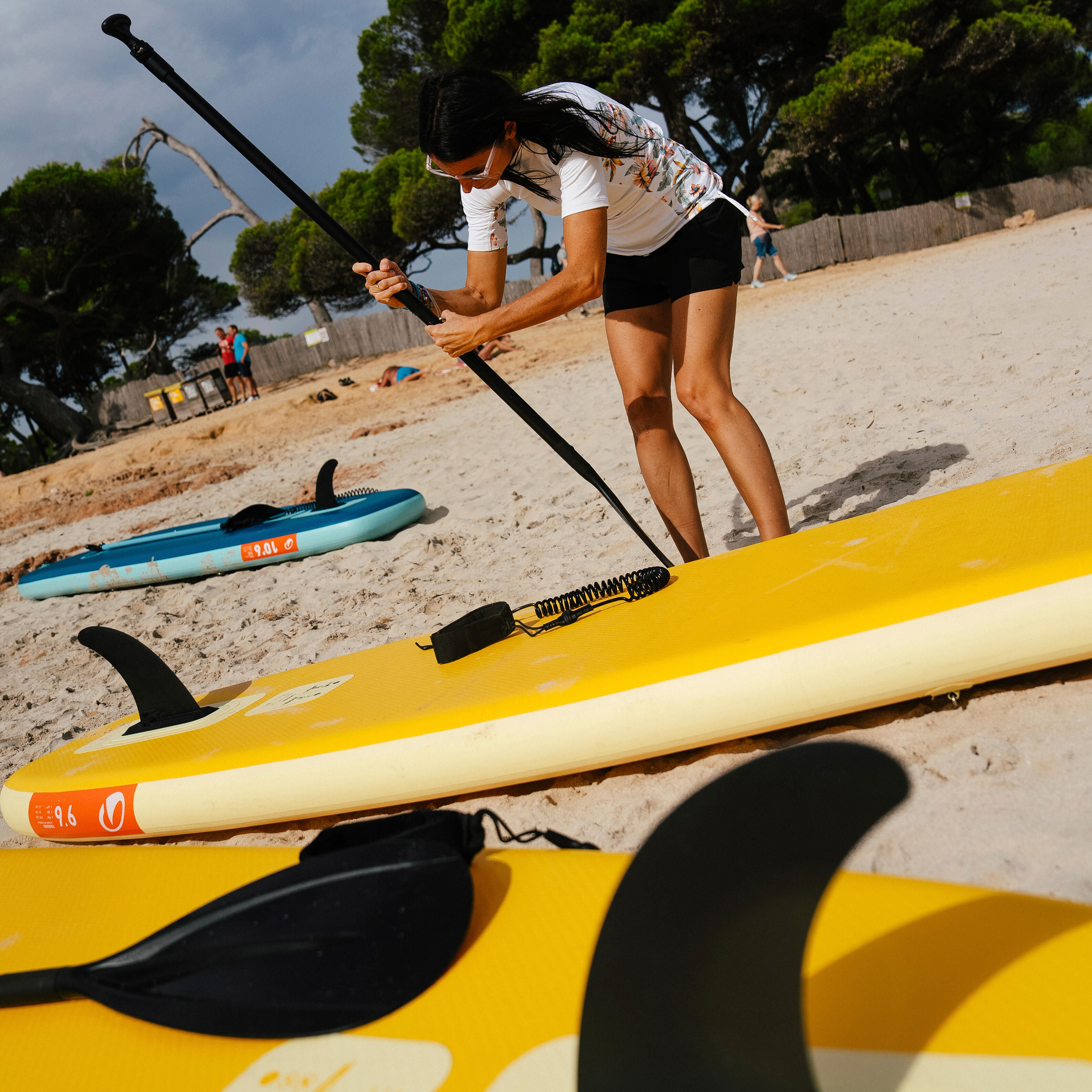 9'6 Inflatable Stand-Up Paddle Set for 1 person, 100 - DECATHLON