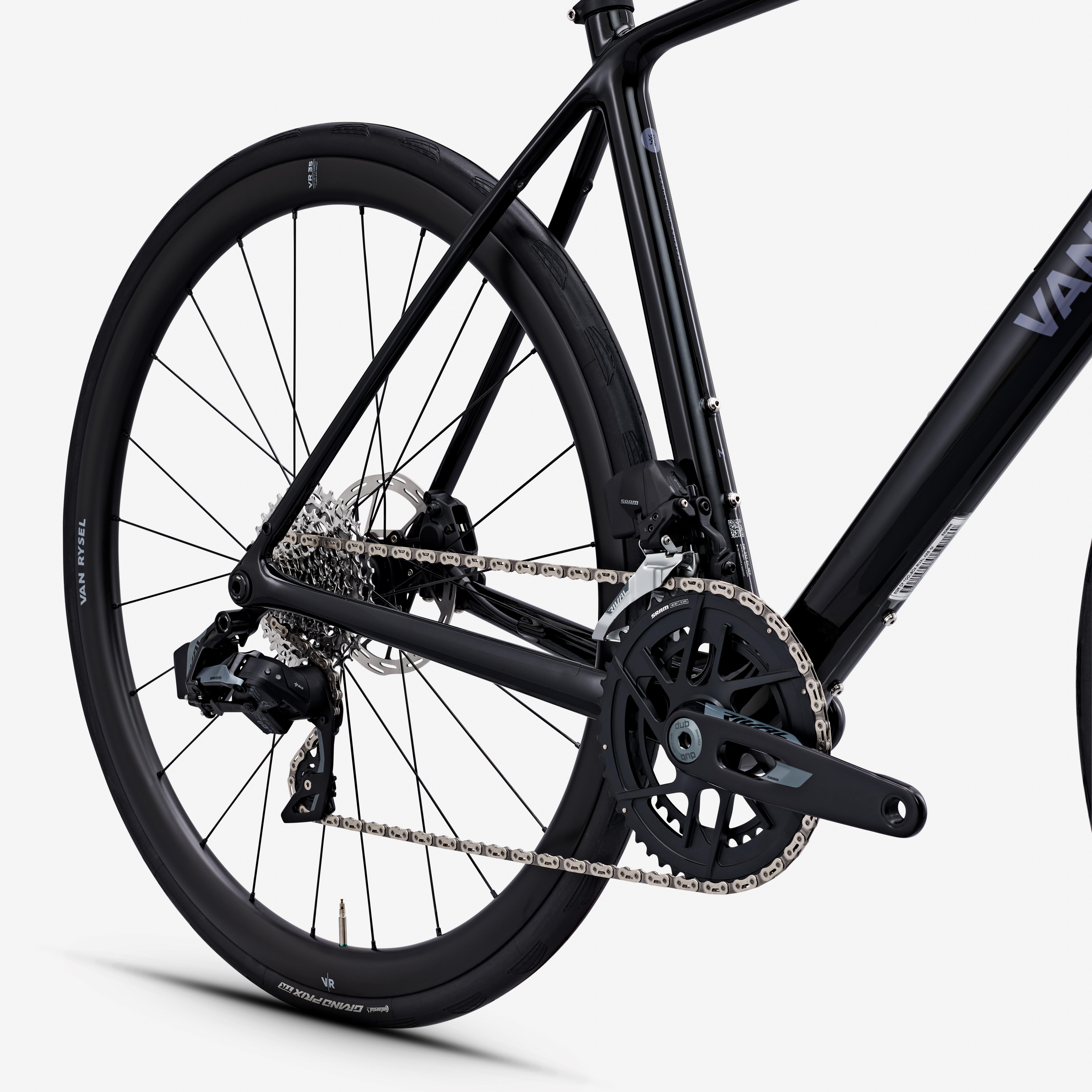 VAN RYSEL Cestný bicykel EDR CF Rival AXS E1 2×12 karbón čierny S · záber 5