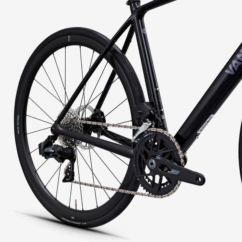 Bicicletă de șosea carbon SRAM Rival AXS E1 2x12v, EDR CF Negru