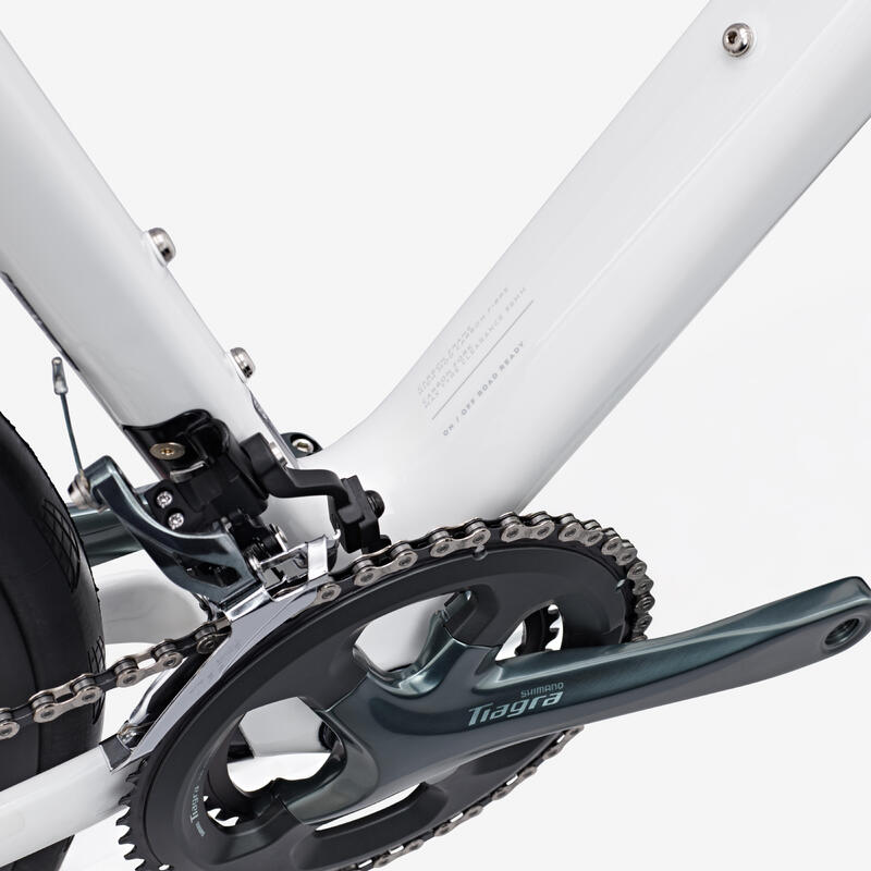 Bicicletă de șosea carbon Shimano Tiagra 2x10v, EDR CF Alb