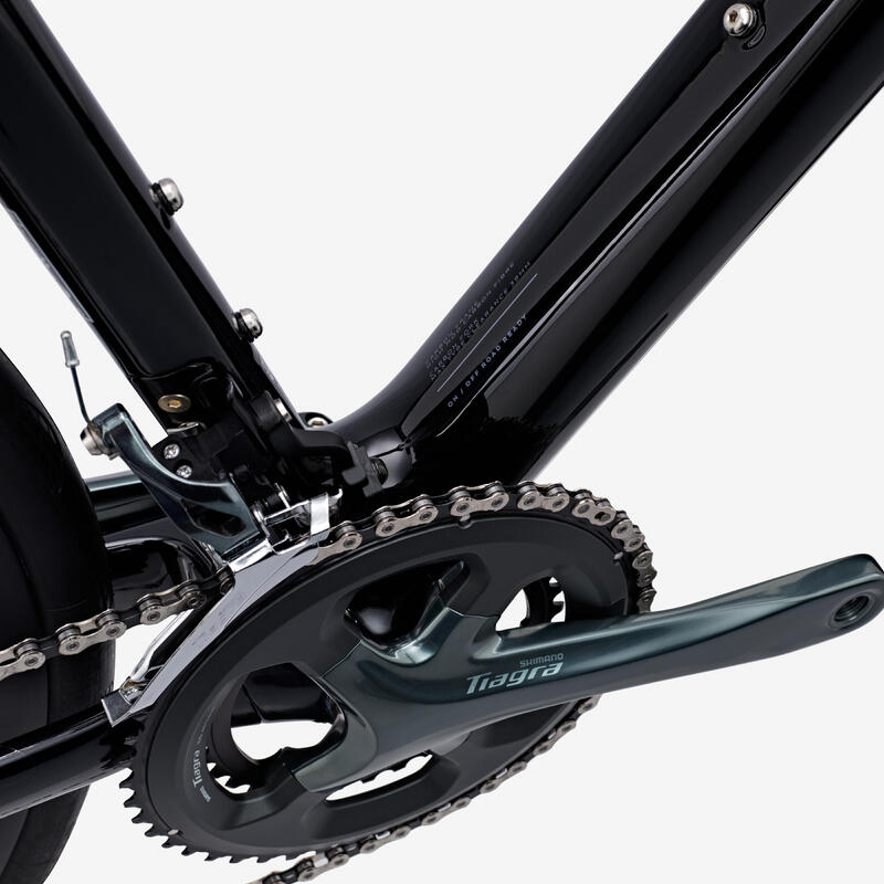 Bicicletă de șosea carbon Shimano Tiagra 2x10v, EDR CF Negru