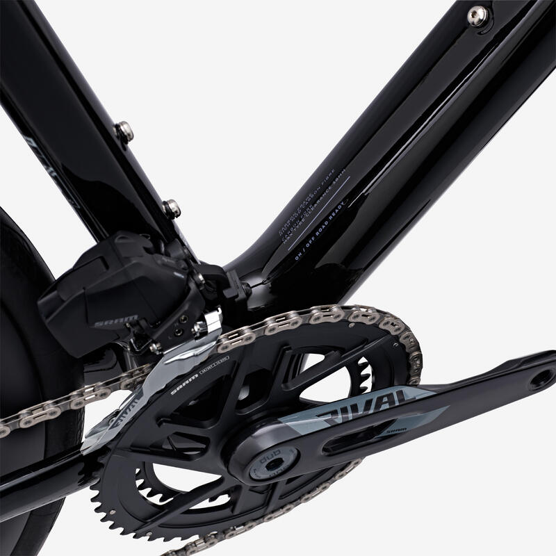 Bicicletă de șosea carbon SRAM Rival AXS E1 2x12v, EDR CF Negru