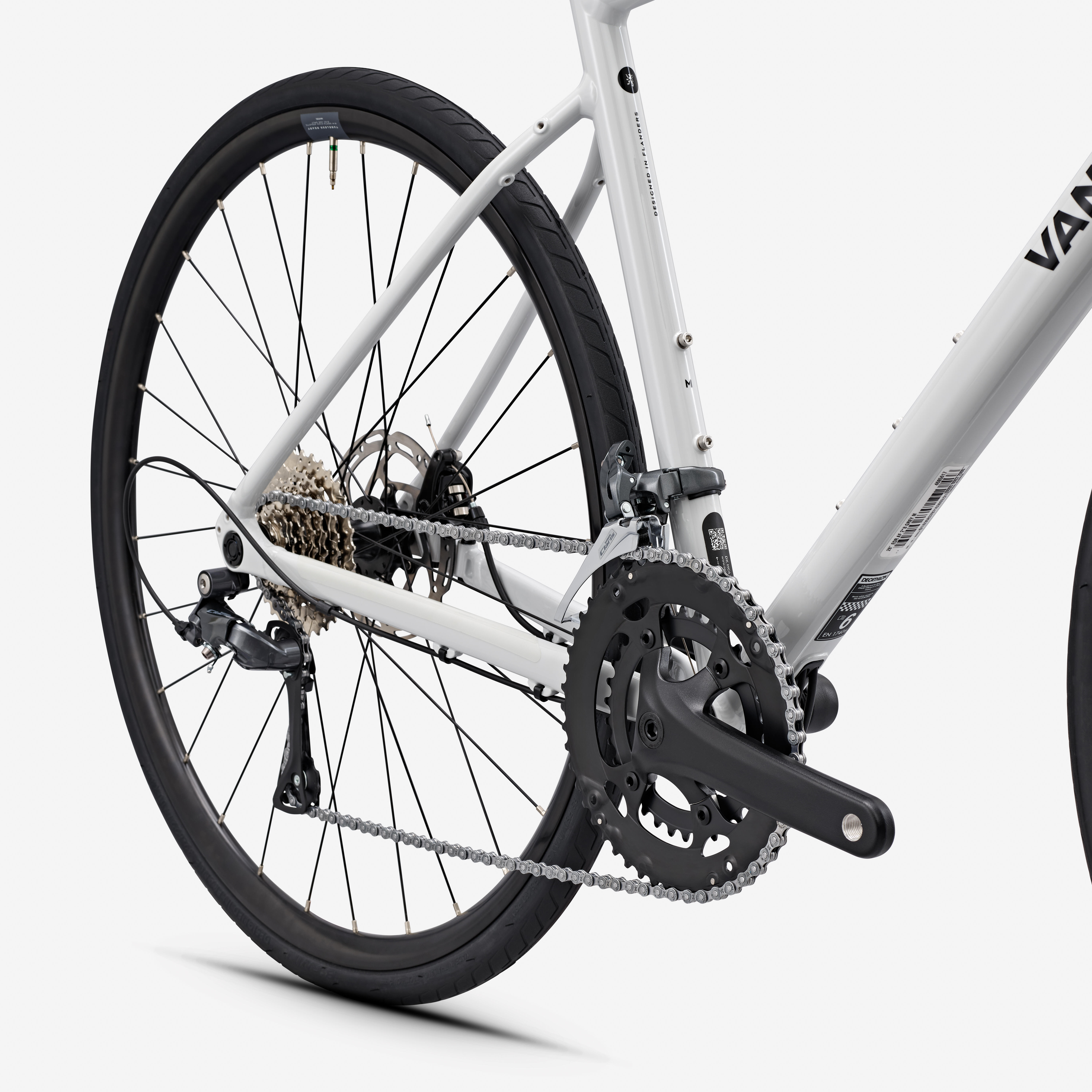 VAN RYSEL Cestný bicykel EDR AF Claris 2x8r sivý XL · záber 5