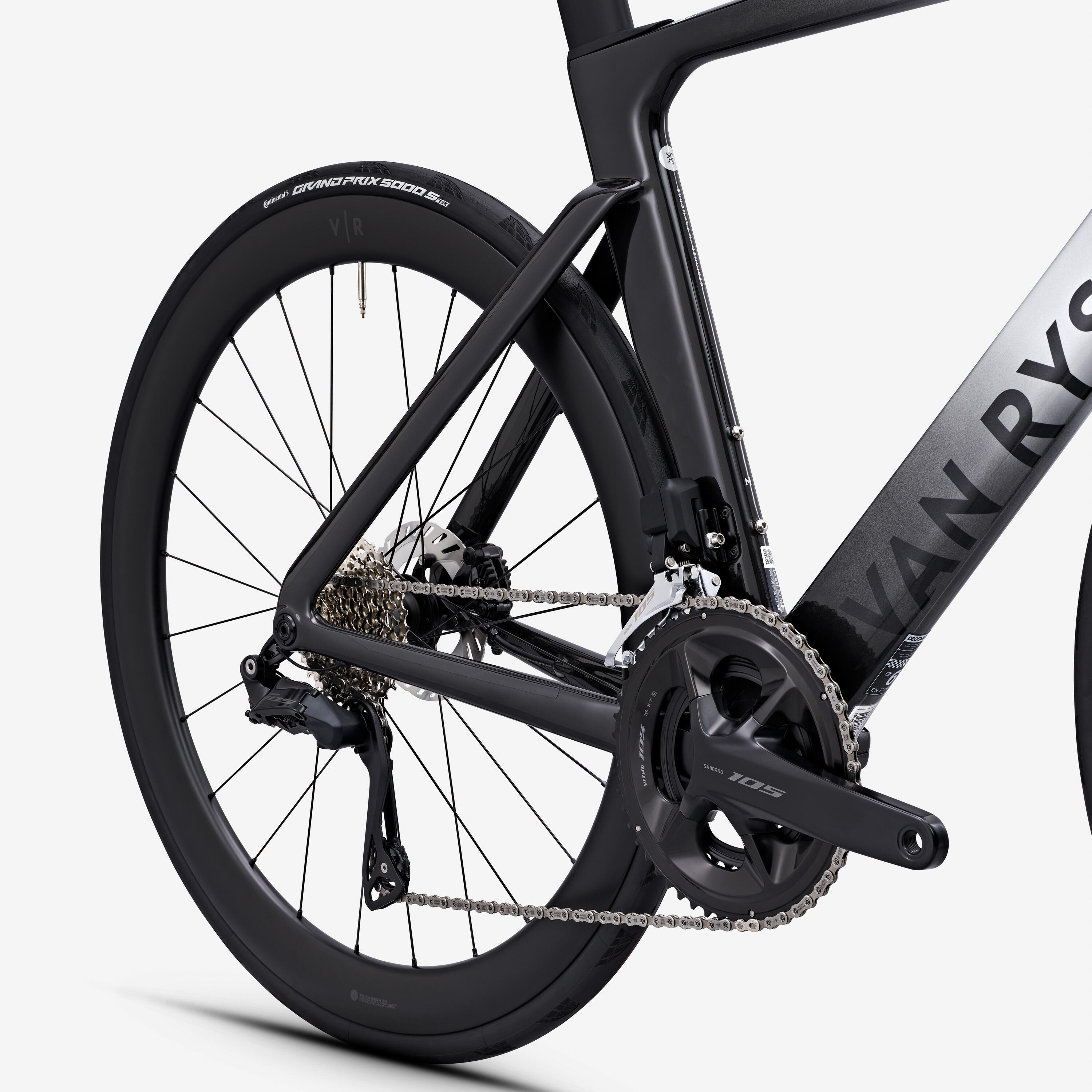 Velo de route Shimano 105 Di2 12V capteur de puissance, RCR-F Pro Gris 4/17
