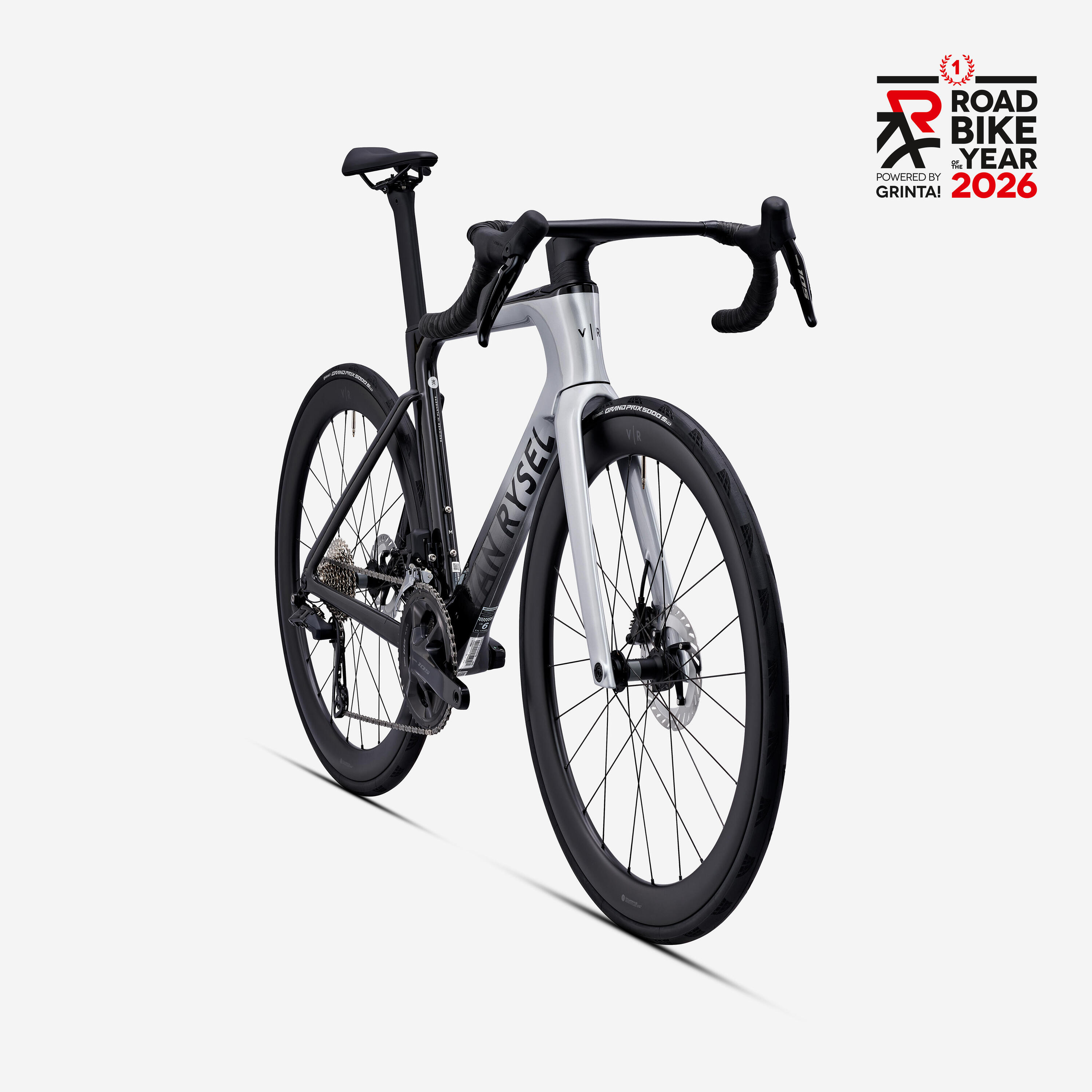 Velo de route Shimano 105 Di2 12V capteur de puissance, RCR-F Pro Gris 2/17