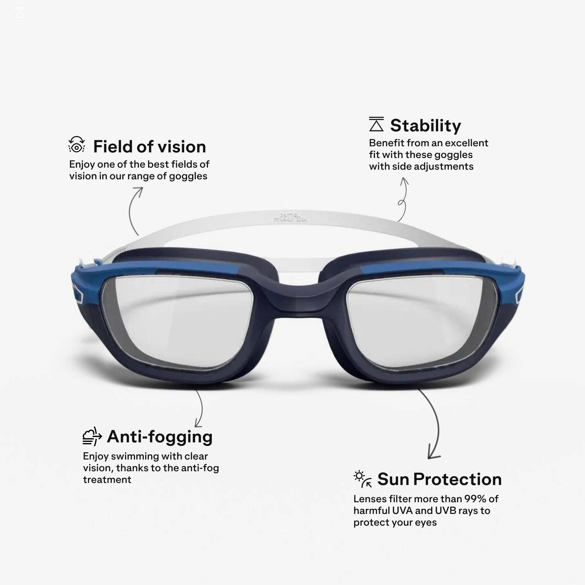 Swimming Goggles Spirit Tinted Lenses Secure Fit & Durable Large -  2