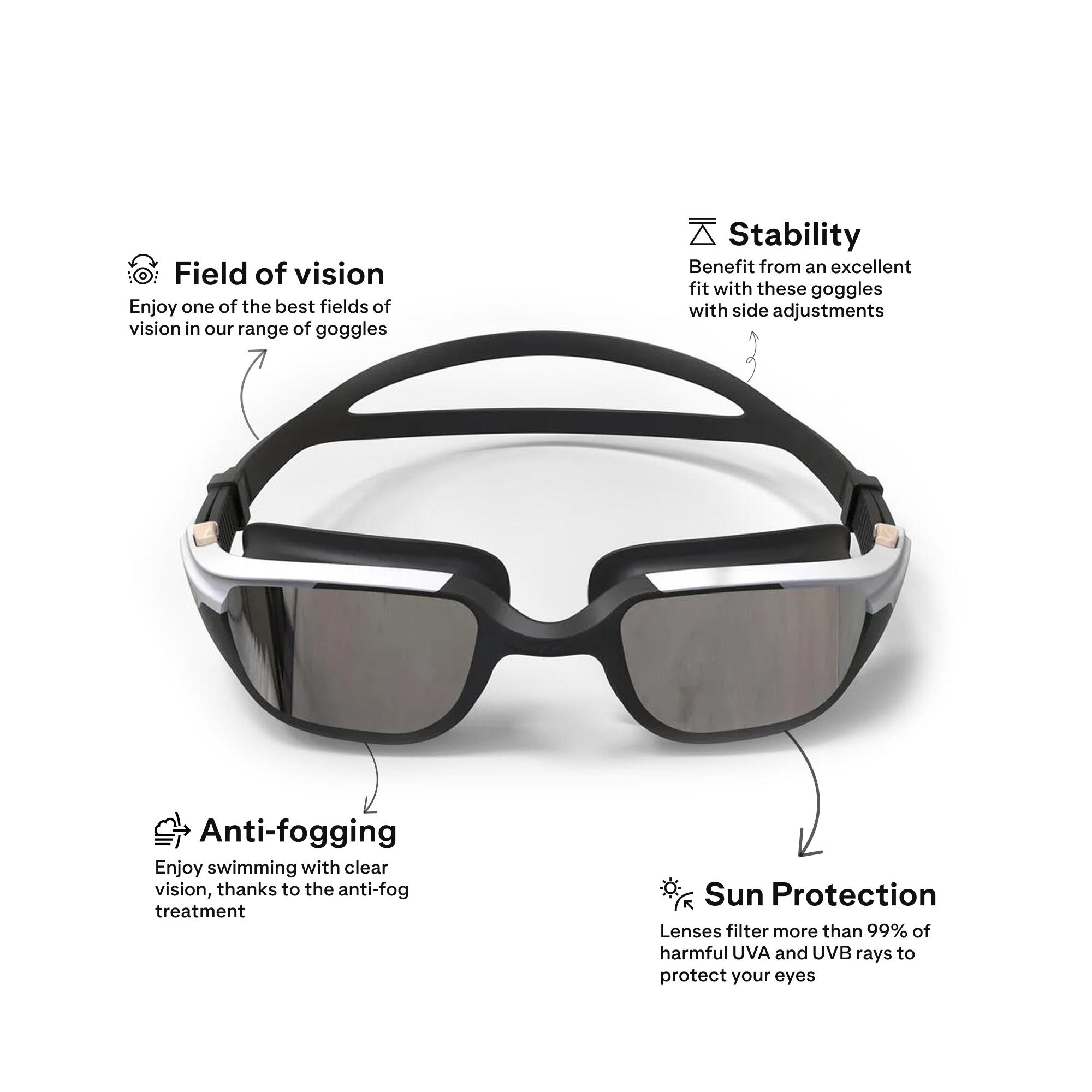 SPIRIT 500 Adult Swimming Goggles Mirrored Lenses