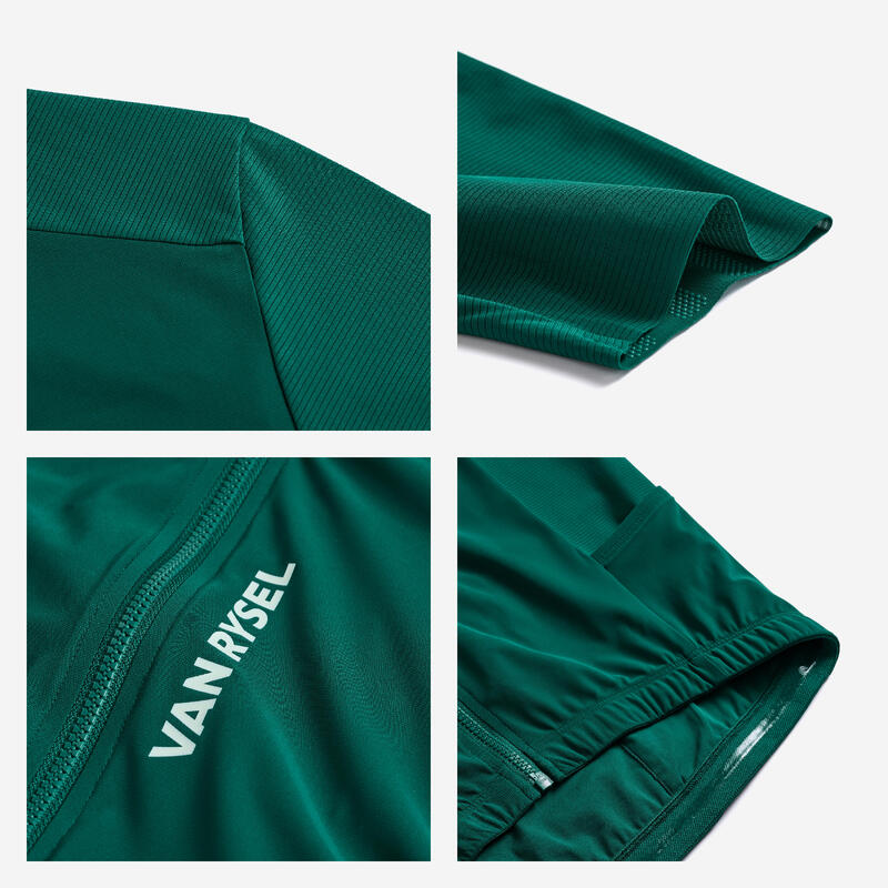 Tricou ciclism pe șosea foarte mulat RCR-R 2 Verde Adulți