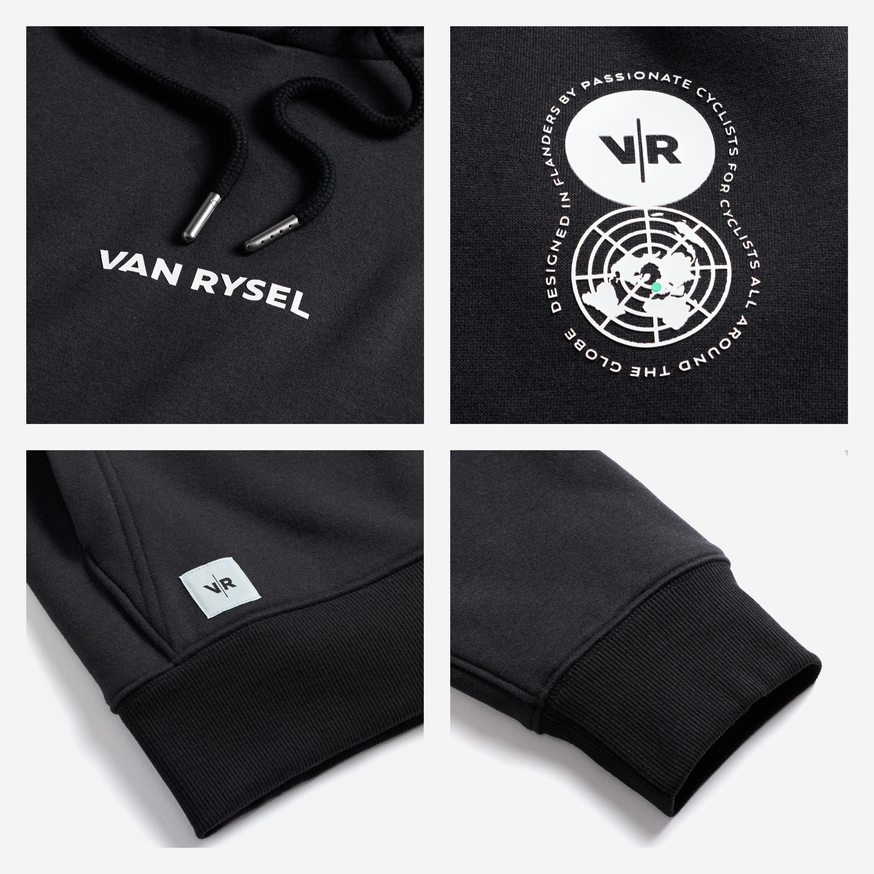 Lifestyle-Hoodie, schwarzes Logo 6/6