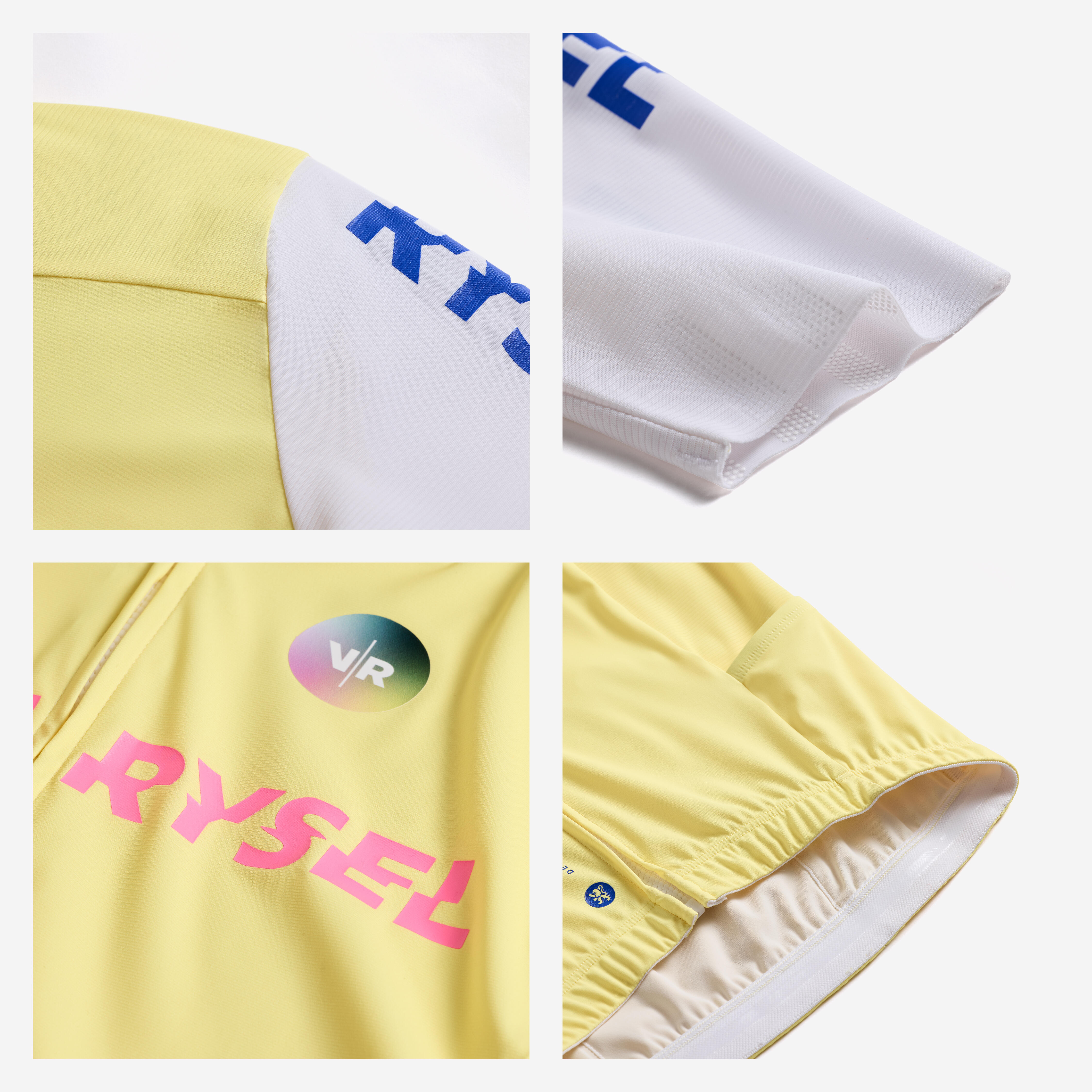 VAN RYSEL Unisex cyklistický dres RCR-R 2 Team krátky rukáv žltý L · záber 10