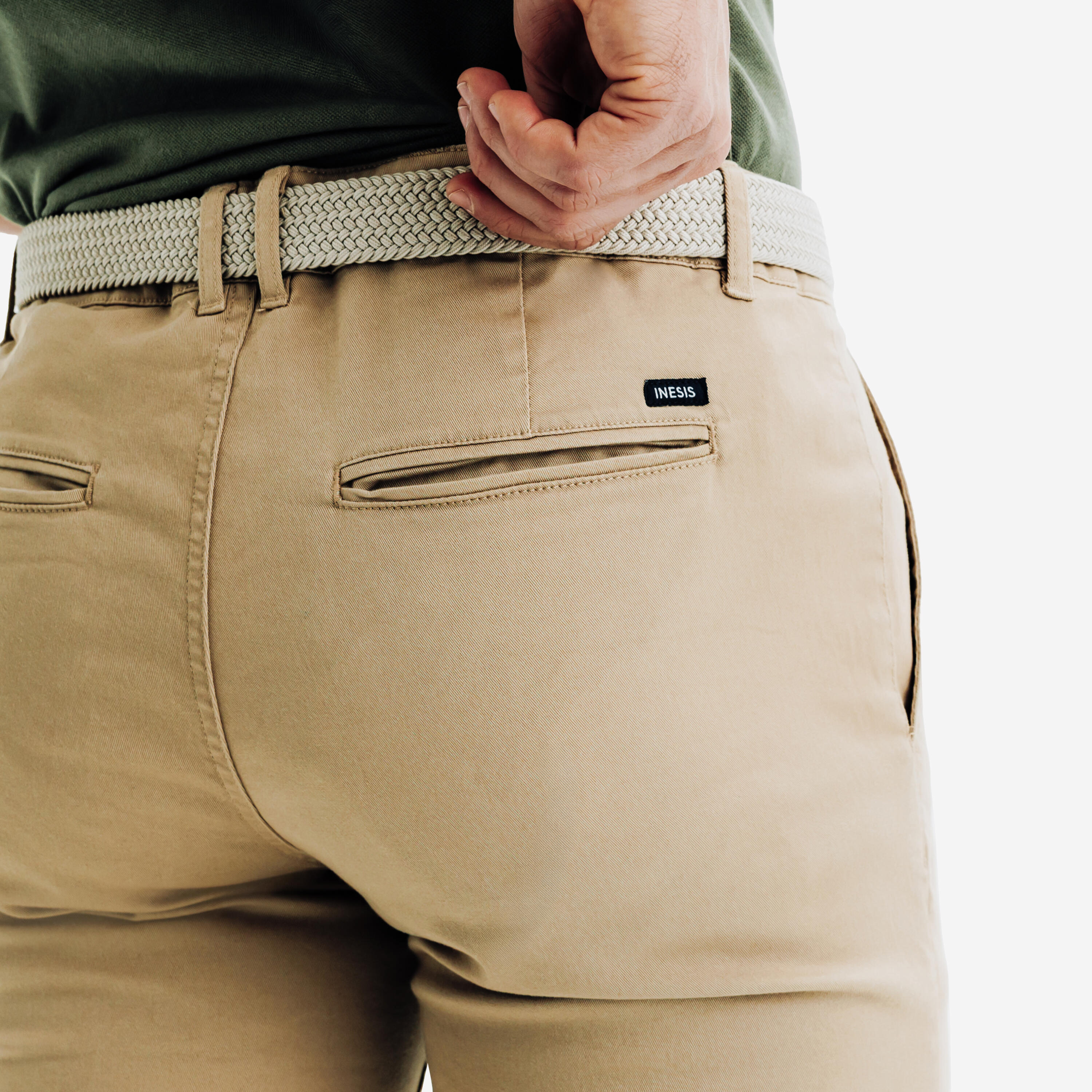 Pantalon de golf en coton Homme – MW 500 beige 5/9