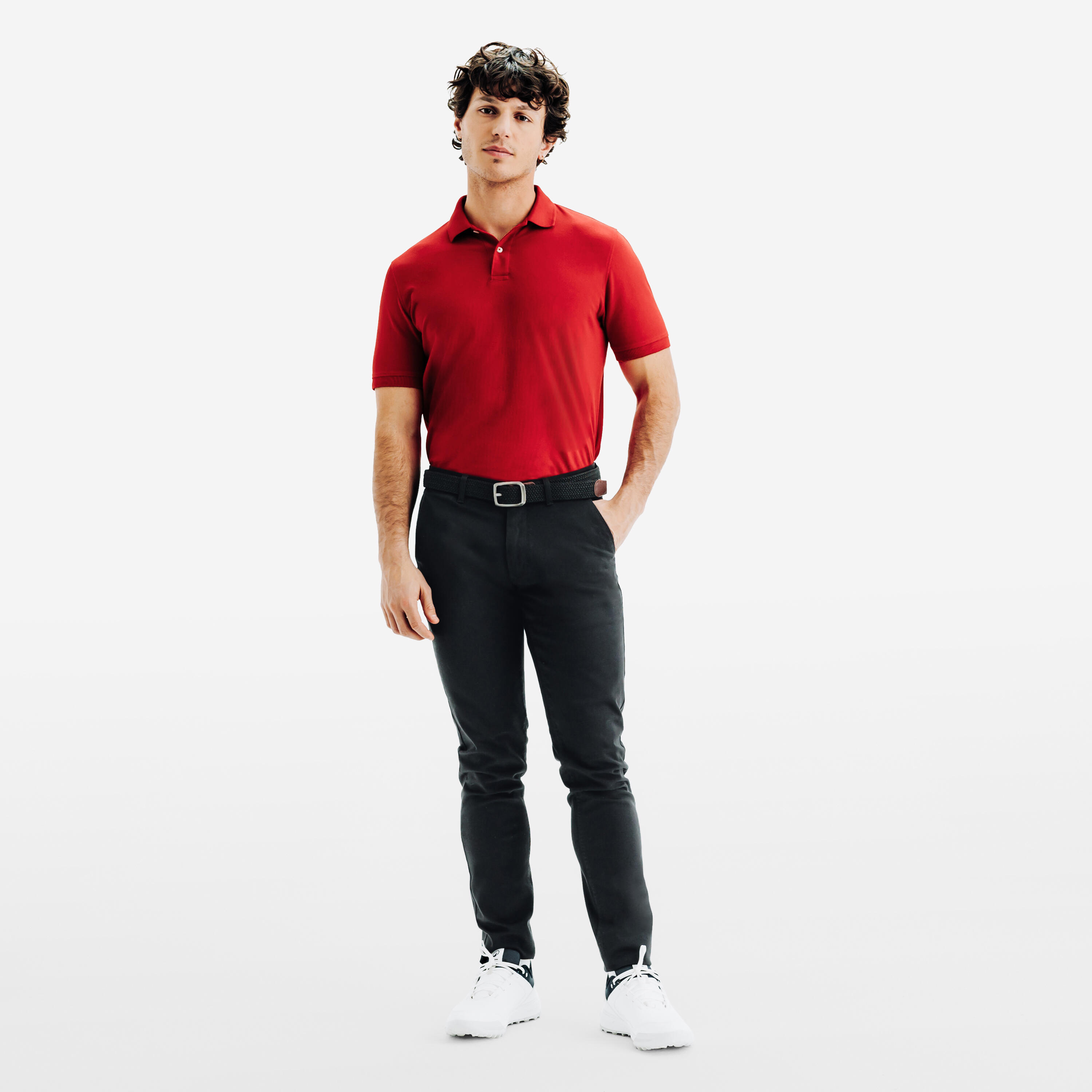Pantalon chino de golf en coton H – MW 500 noir 2/9