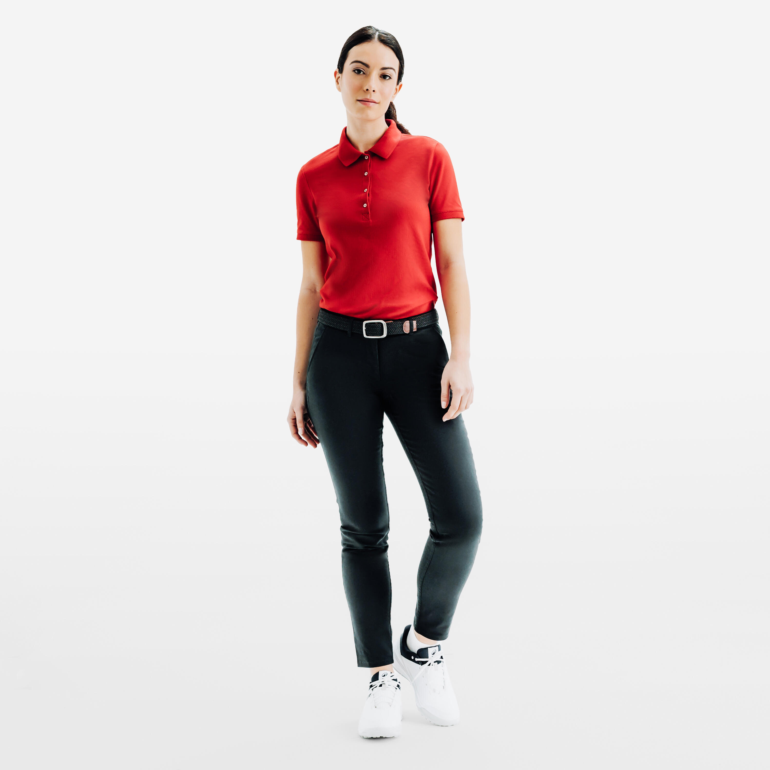Calças de golf chino em algodão Mulher - MW500 preto 2/9
