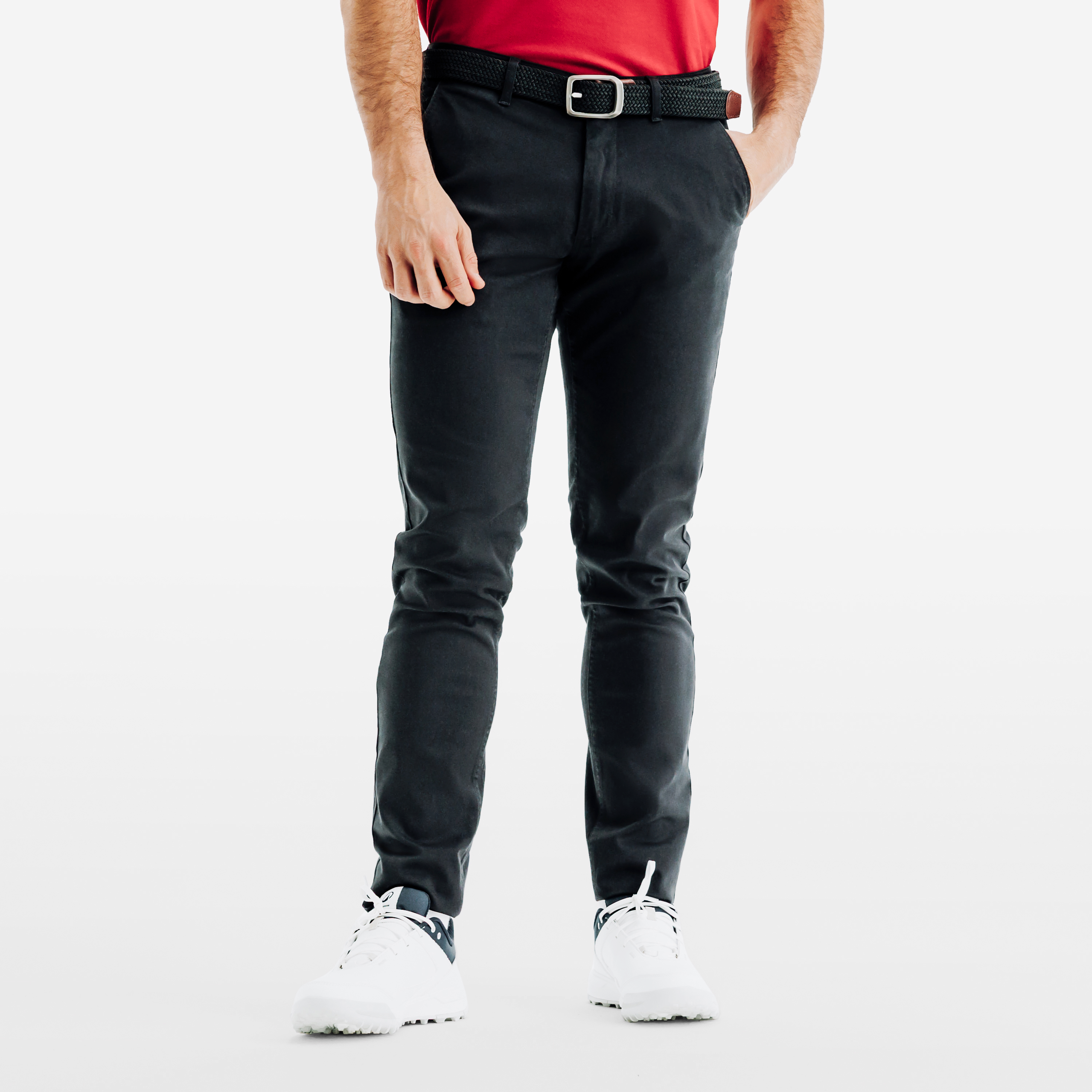 Pantalon chino golf coton homme, mw500 noir - Golf - Inesis- Clubs - Entreprises - Collectivités - Associations