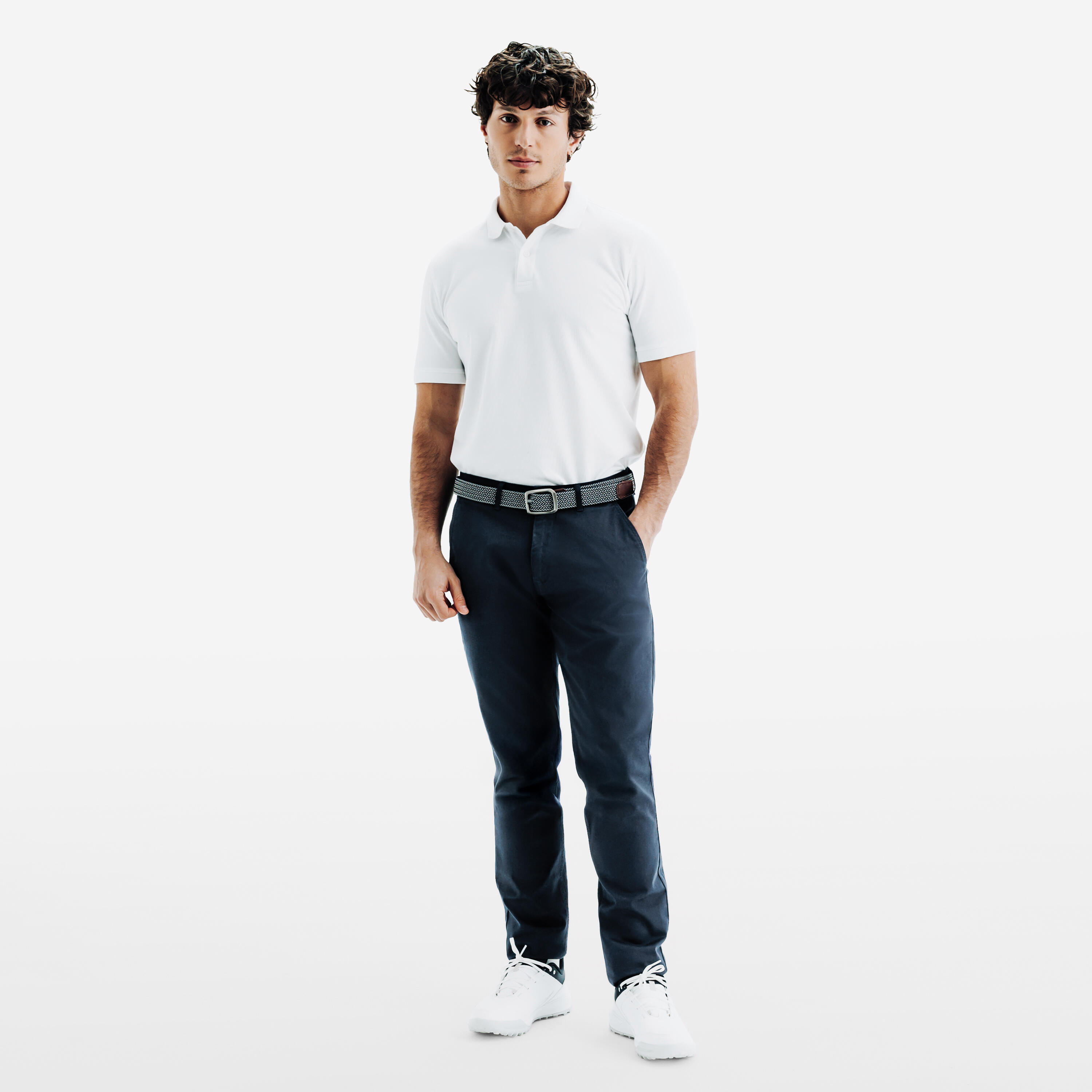 Men’s Cotton Golf Pants - MW 500 Navy - INESIS